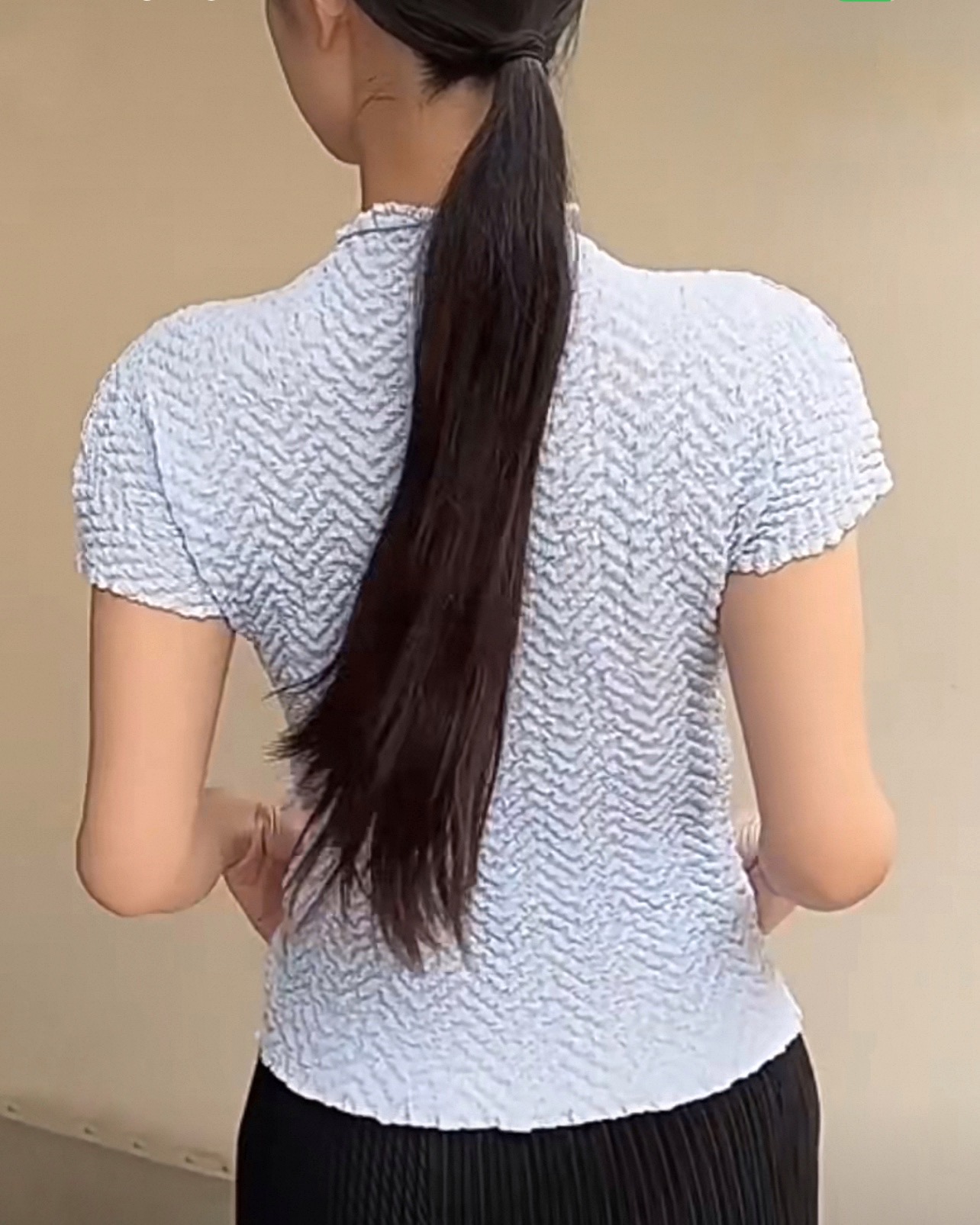 ปรับราคาลง20%!! 2MUAY GJO10308 เสื้ออัดพลีท HIGH NECK CRINKLE PLEATED TOP 6 สี FREE SIZE