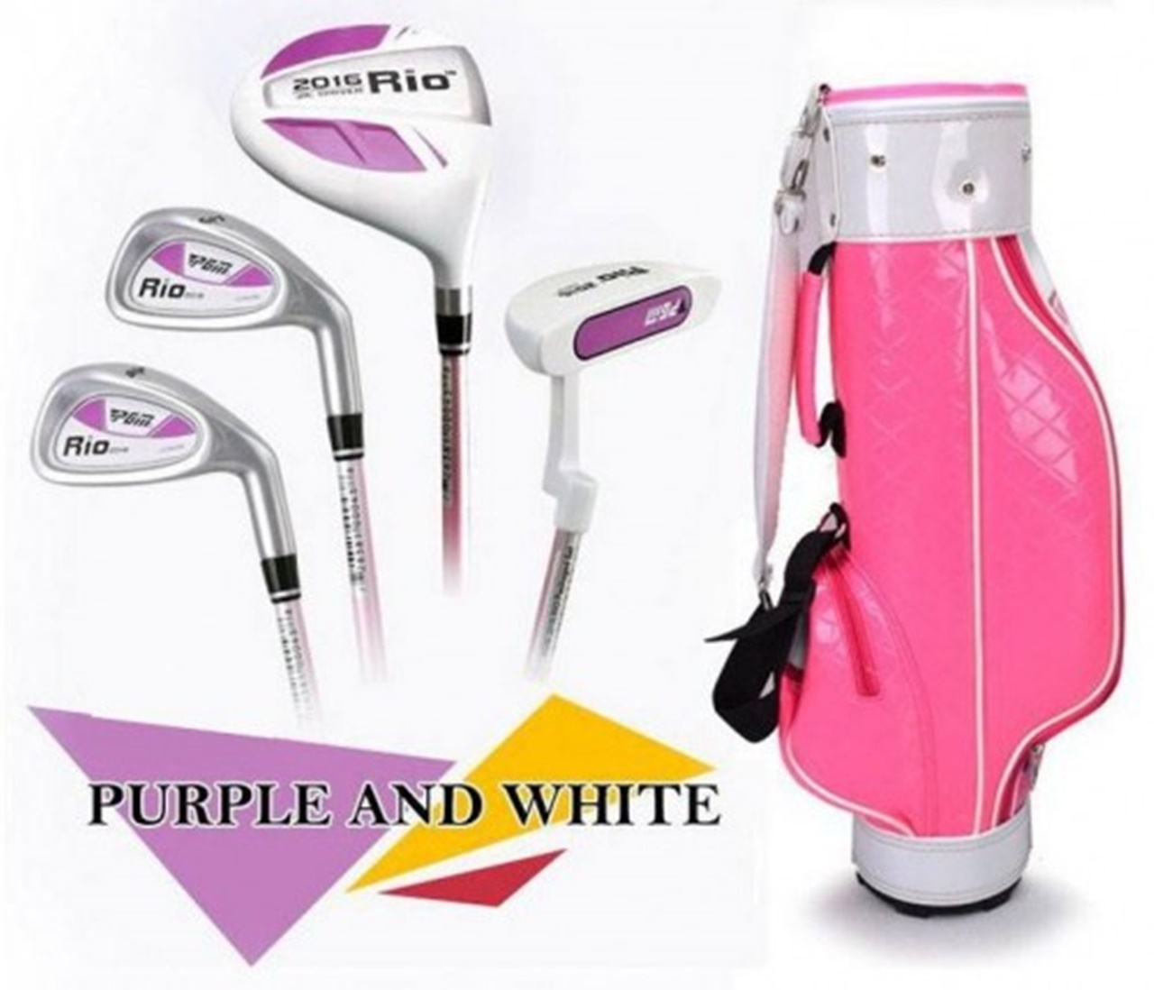 ไม้กอล์ฟเด็กครบชุด PGM RIO2016 GIRL JRTG004 ถุงชมพู
