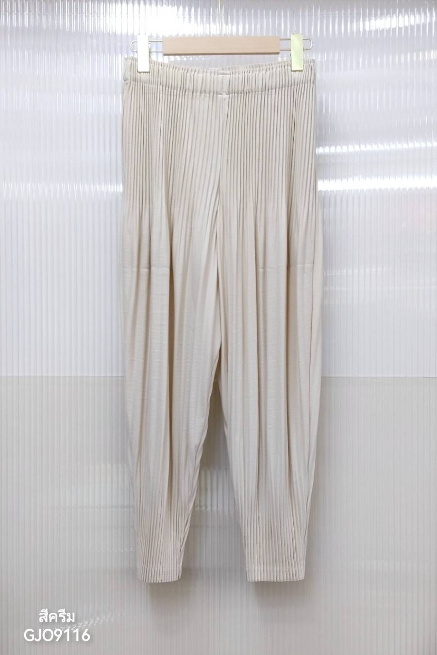 ปรับราคาลง20%!! 2MUAY รุ่น GJO9116 กางเกงพลีทคุณภาพ THICK FUFFY PLEATED PANTS 9สี FREE SIZE