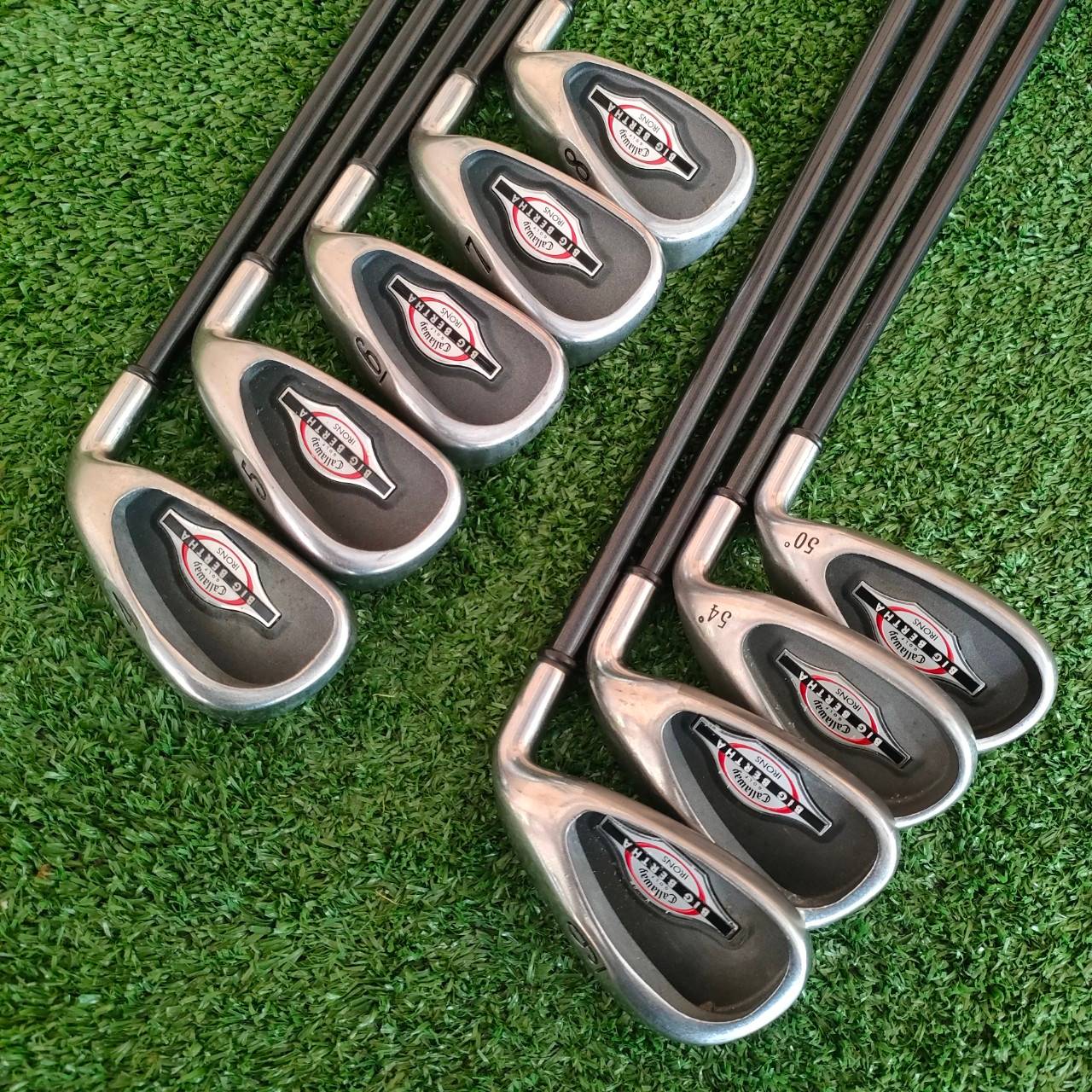 ชุดเหล็ก CALLAWAY BIG BERTHA มีเหล็ก 4-10 เเละ SW W ก้าน RCH 75 i FLEX R ตีง่ายมากๆเพราะใบใหญ่ Cavity ลึกมากๆ ก้านเจาะทะลุ ทุกชิ้น ได้ความรู้สึกดีมาก ท่านที่หาเหล็กตีง่ายๆ คุณภาพ ระดับมาตรฐาน ไม่อยากใช้เหล็กจีน ต้องชุดนี้เลยครับ พลาดไม่ได้ ตีดีมากๆครับ