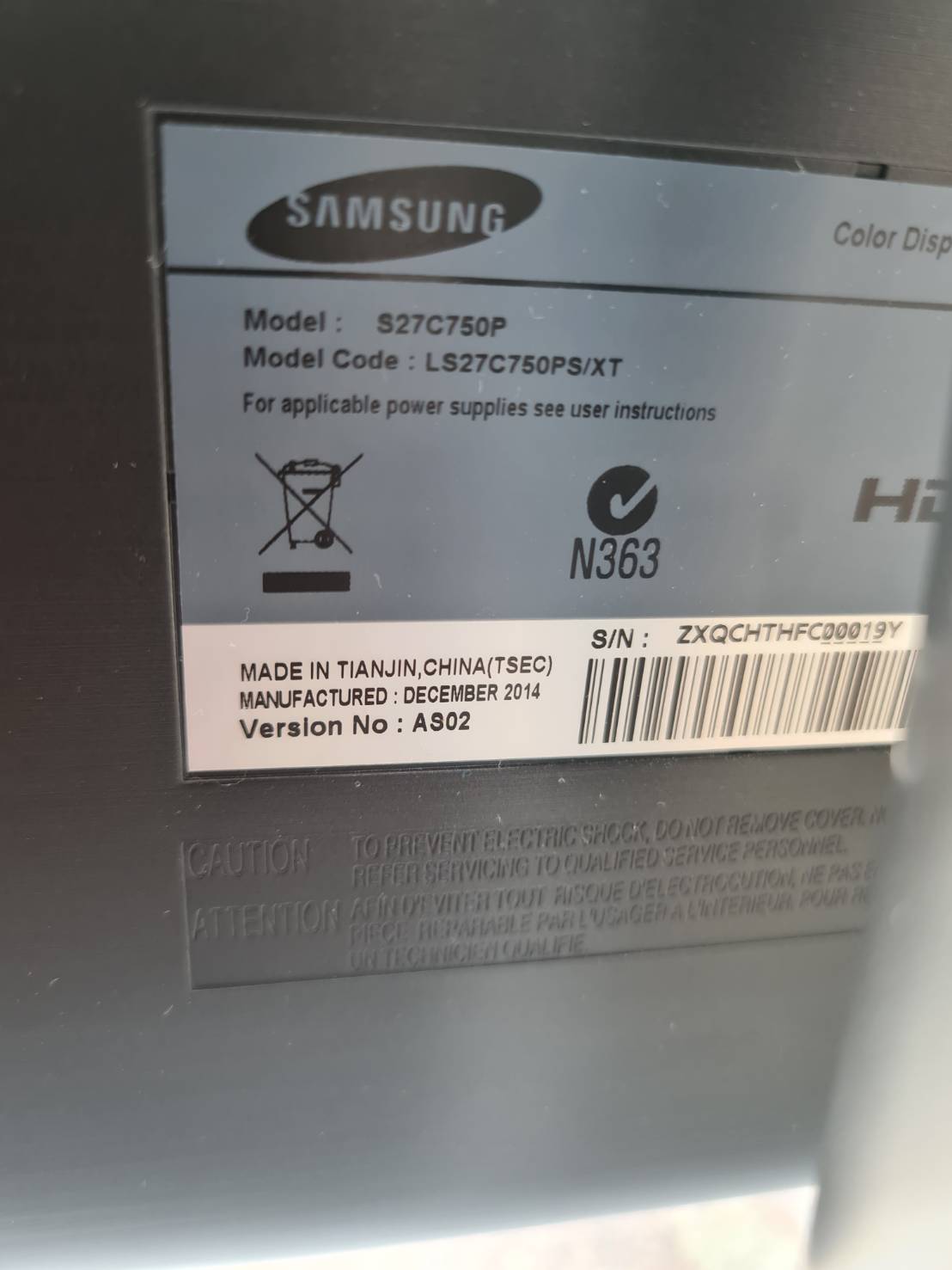 Samsung S27C750P Monitor