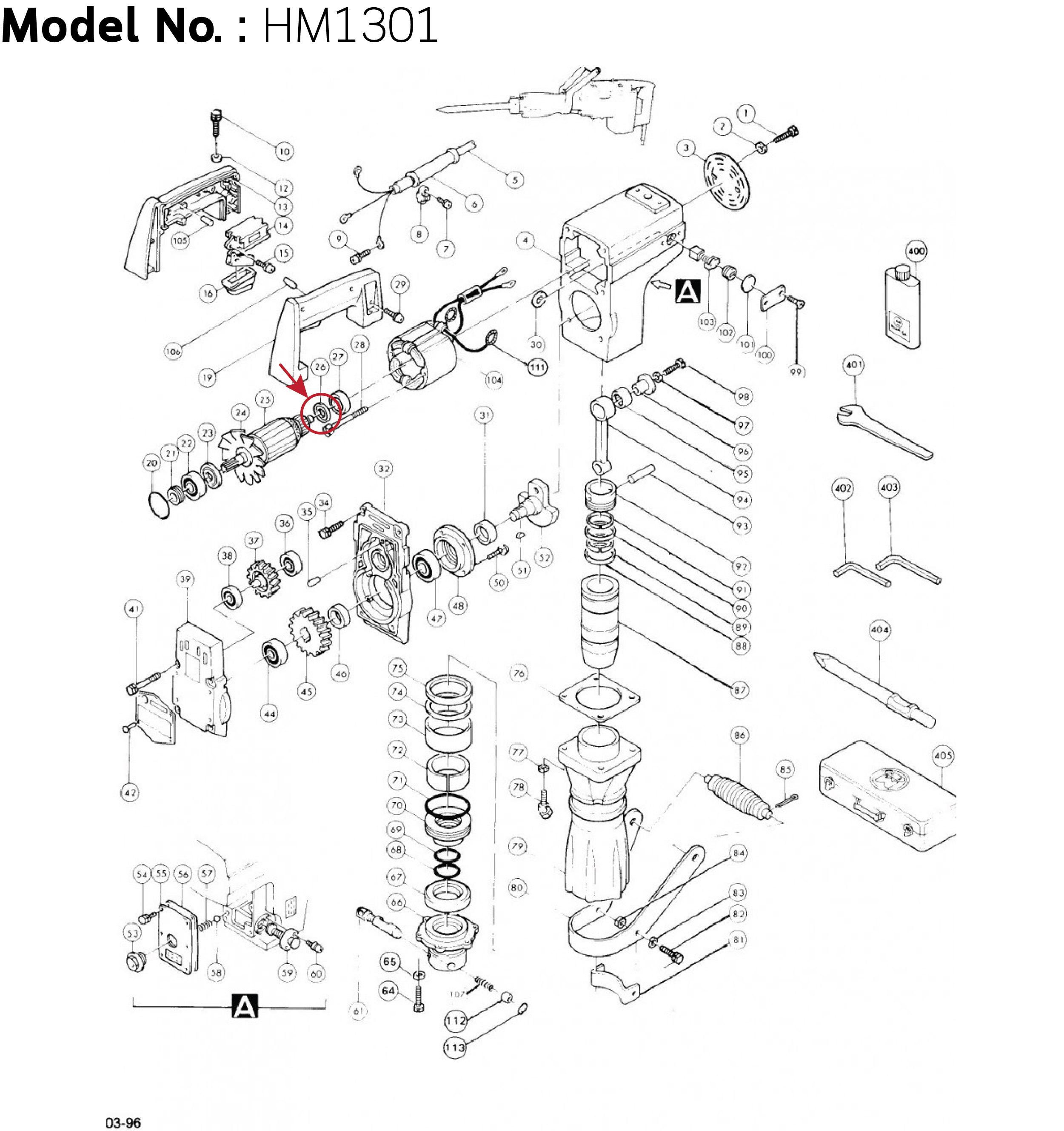 แหวนยางกันฝุ่นเพลากบ, แหวนยางรองลูกปืนทุ่น (แท้) (213051-6) ใช้ได้กับยี่ห้อ Makita มากีต้า รุ่น 1600 #22, 1804N #28, 1805N #47, HM1201, 3501N, 5103N, 5201N, 5401N, 2414 #36, 5402 #39 (213051-6) (อะไหล่แท้100%) แหวนยางกันฝุ่นใหญ่