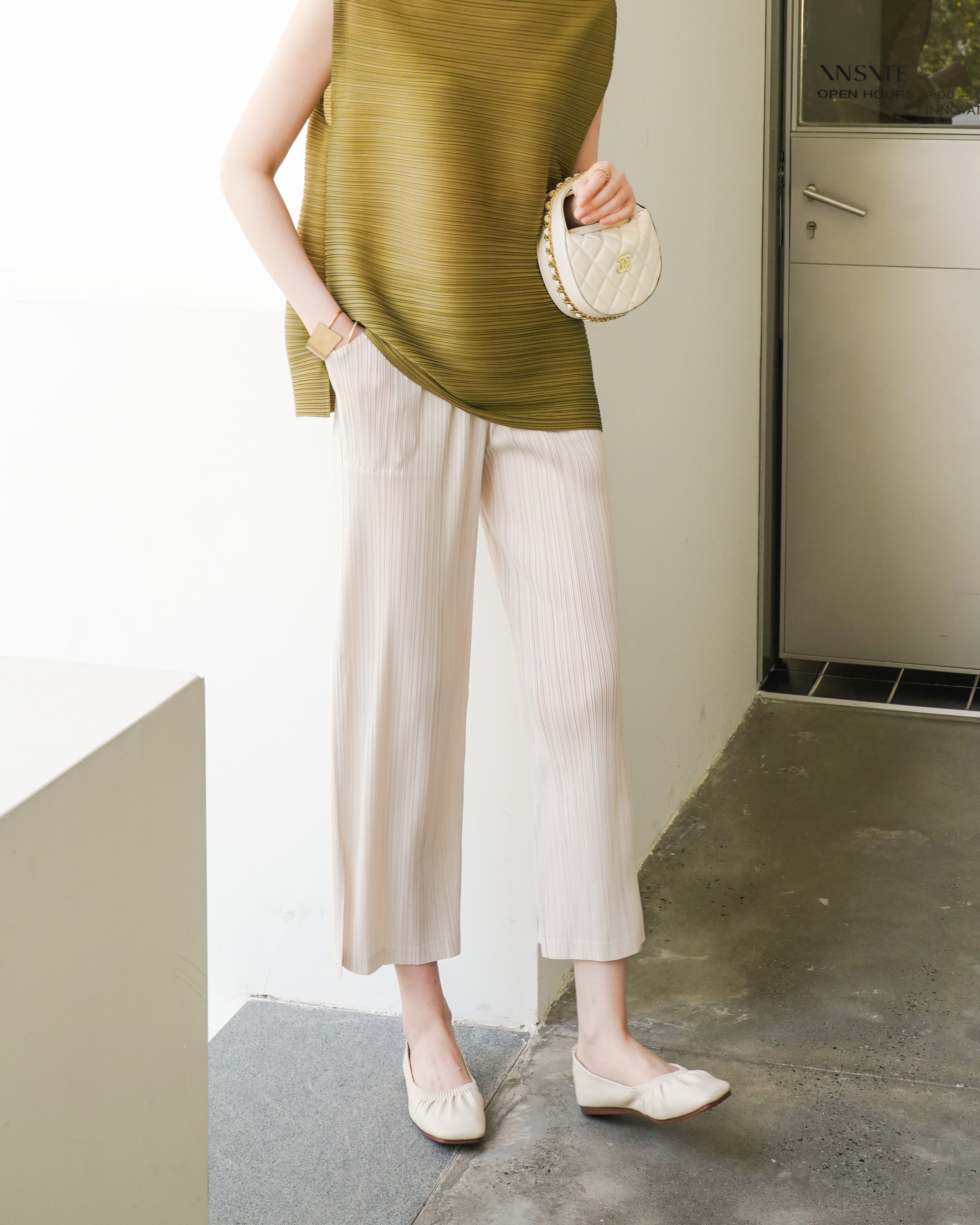 ยาว 35นิ้ว!! 2MUAY BASIC รุ่น GJO7171 กางผู้หญิง กางเกงพลีทคุณภาพ STRAIGHT PLEATED PANTS 16สี FREE SIZE