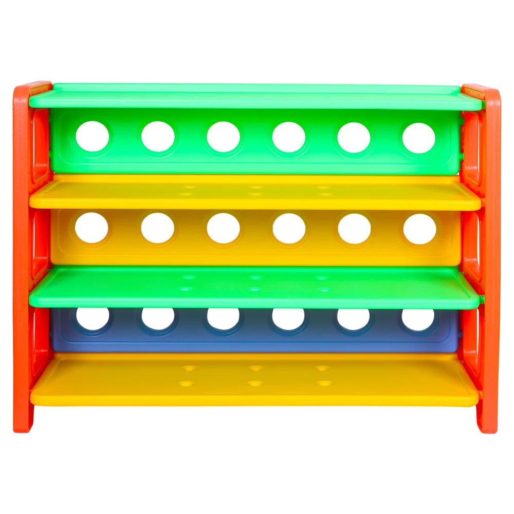 ชั้นวางของ 4 ชั้นโล่ง ,ชั้นวางรองเท้า,ชั้นหลากสี ,เฟอร์นิเจอร์เด็ก, ชั้นวางของพลาสติก พร้อมส่ง