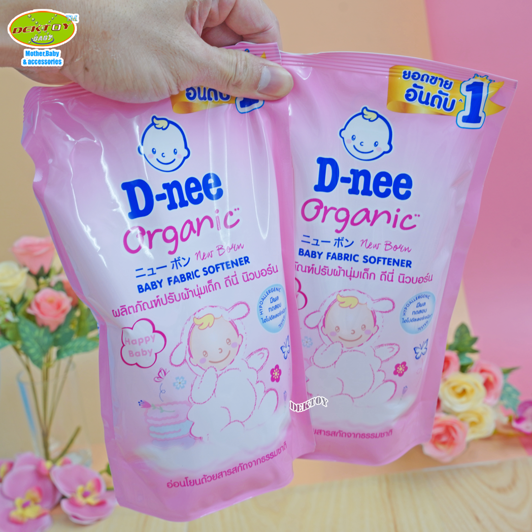 Dnee ดีนี่ น้ำยาปรับผ้านุ่มเด็กดีนี่ กลิ่น Happy Baby 550 มล. สีชมพู