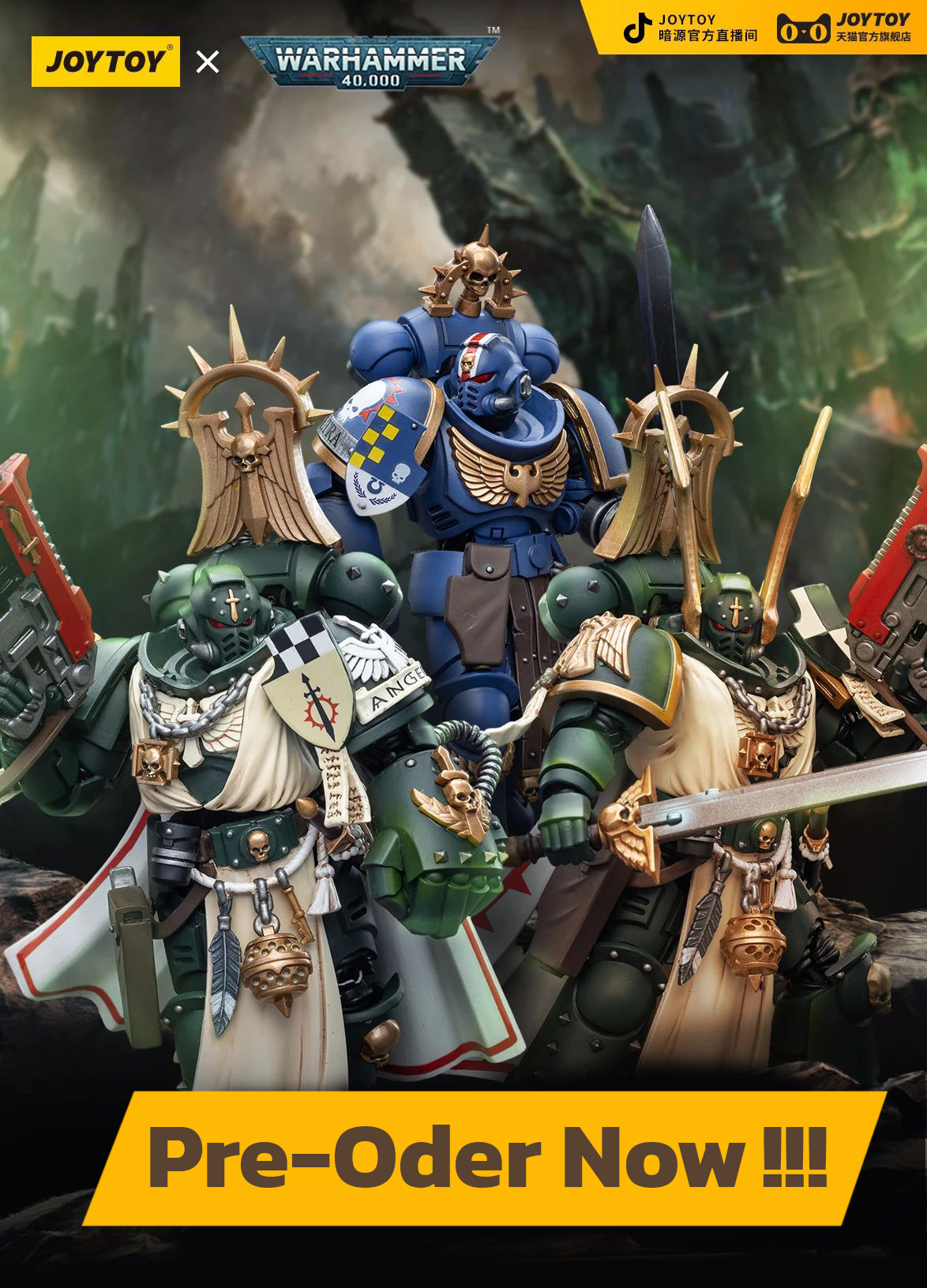 [สั่งจอง]Joytoy Warhammer 40K 1/18 JT7677 - Ultramarines Master With Power Fist