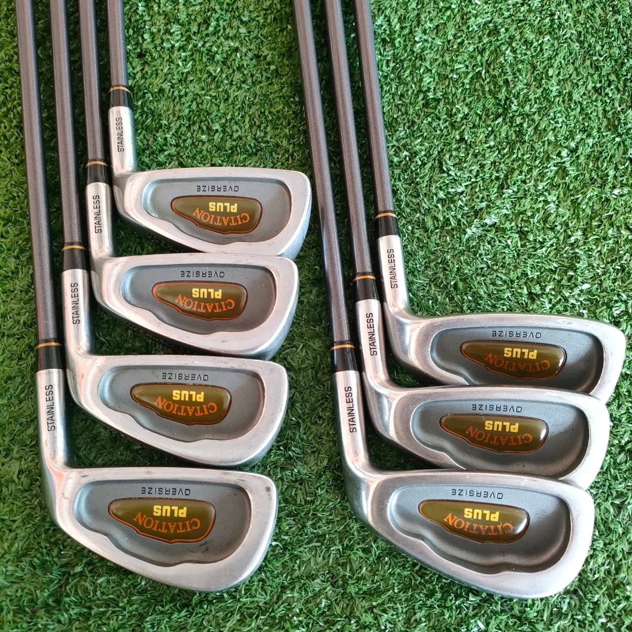 ชุดเหล็ก POWER BILT CITATION PLUS OVERSIZE มีเหล็ก 3-9 เเละ PW ** ขาดเหล็ก 5 ** ก้าน CITATION FLEX SYSTEM วัสดุ STANLESS สุดยอดคุณภาพ ไม้กอล์ฟมือสอง ของแท้ BY NakaraLuxurious