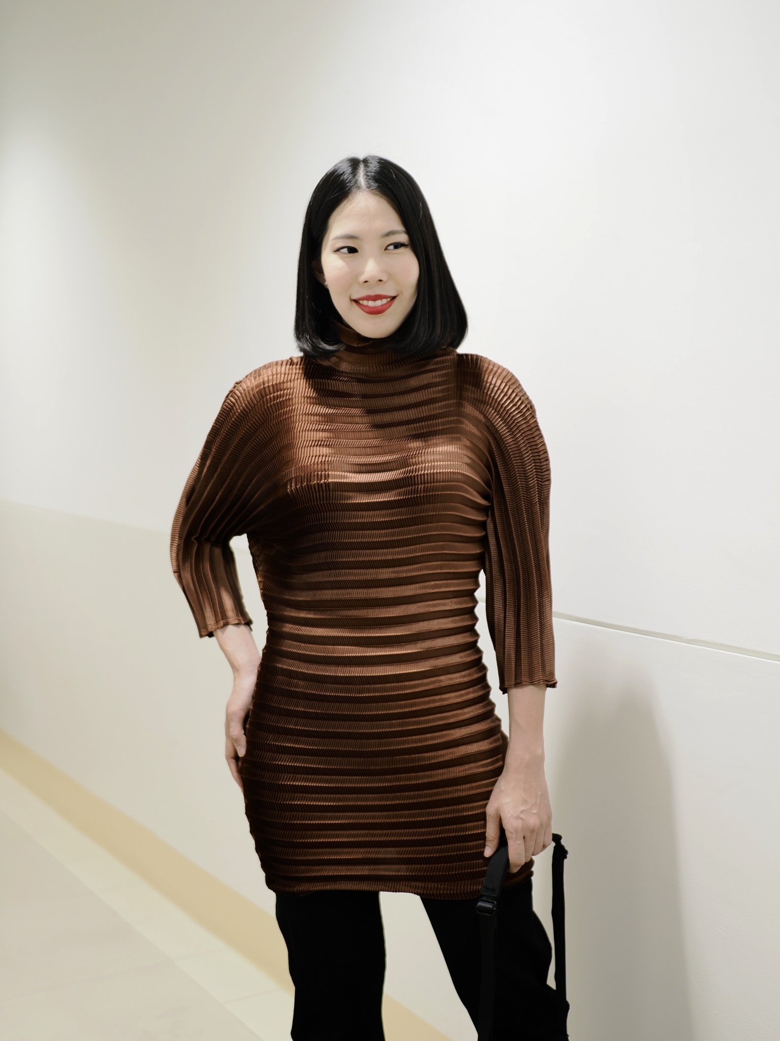 ปรับราคาลง40%!! 2MUAY GA6004-1 เสื้อพลีทคุณภาพ FOLD OVER NECK PLEATED TOP 3 สี FREE SIZE