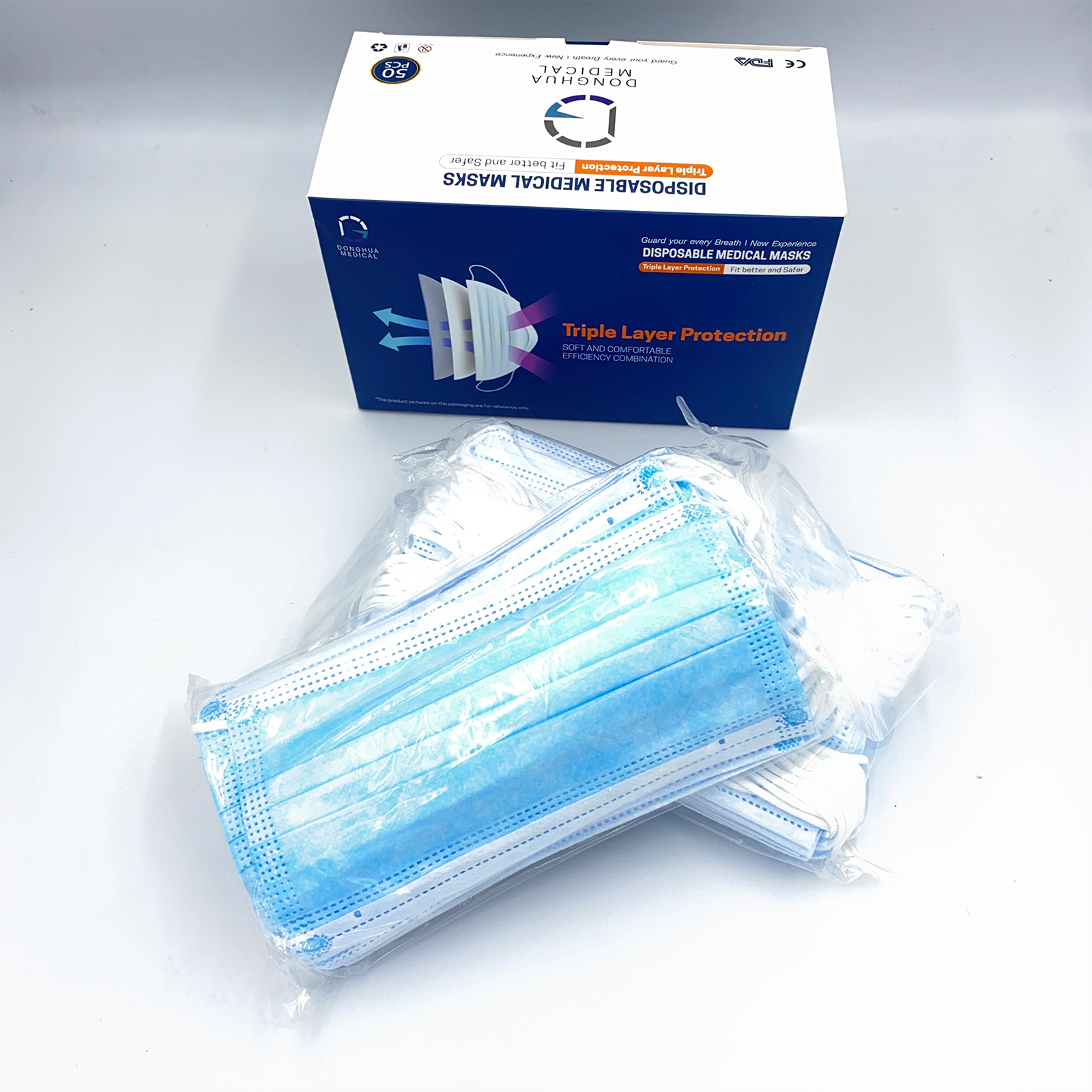 หน้ากากอนามัย ทางการแพทย์ 3 ชั้น นำเข้า แบ่งขาย 10 ชิ้น / 25 ชิ้น / กล่องละ 50 ชิ้น ป้องกันเชื้อโรค import surgical face mask