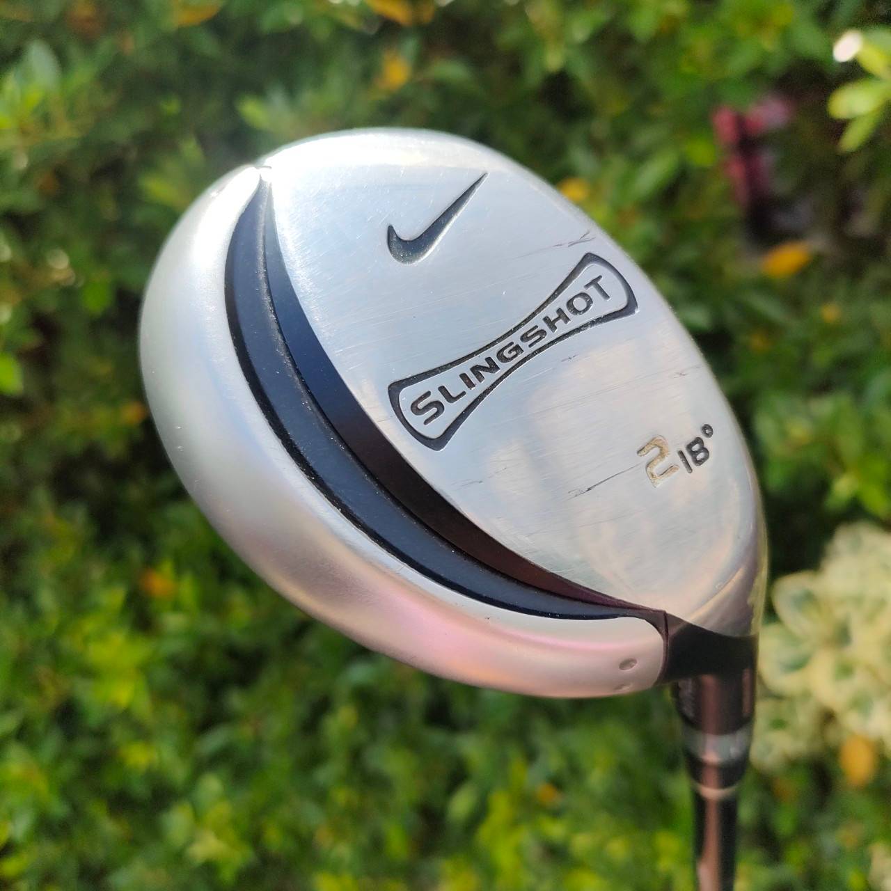 HYBRID 2 NIKE SLINGSHOT องศา 18 ก้าน TOUR AD FLEX R มี COVER เดิม ออกแบบกระดองแบบพิเศษ บางมาก!! ทำให้ CG ลงต่ำและลึก ตีง่ายแบบสุดๆ!! ไม้กอล์ฟมือสอง ของแท้ BY NakaraLuxurious