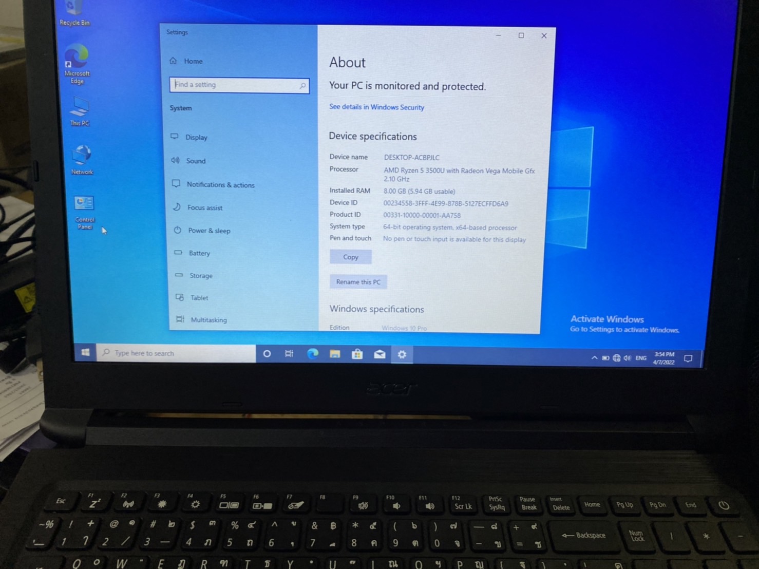 Acer Aspire A315-41-R5FC