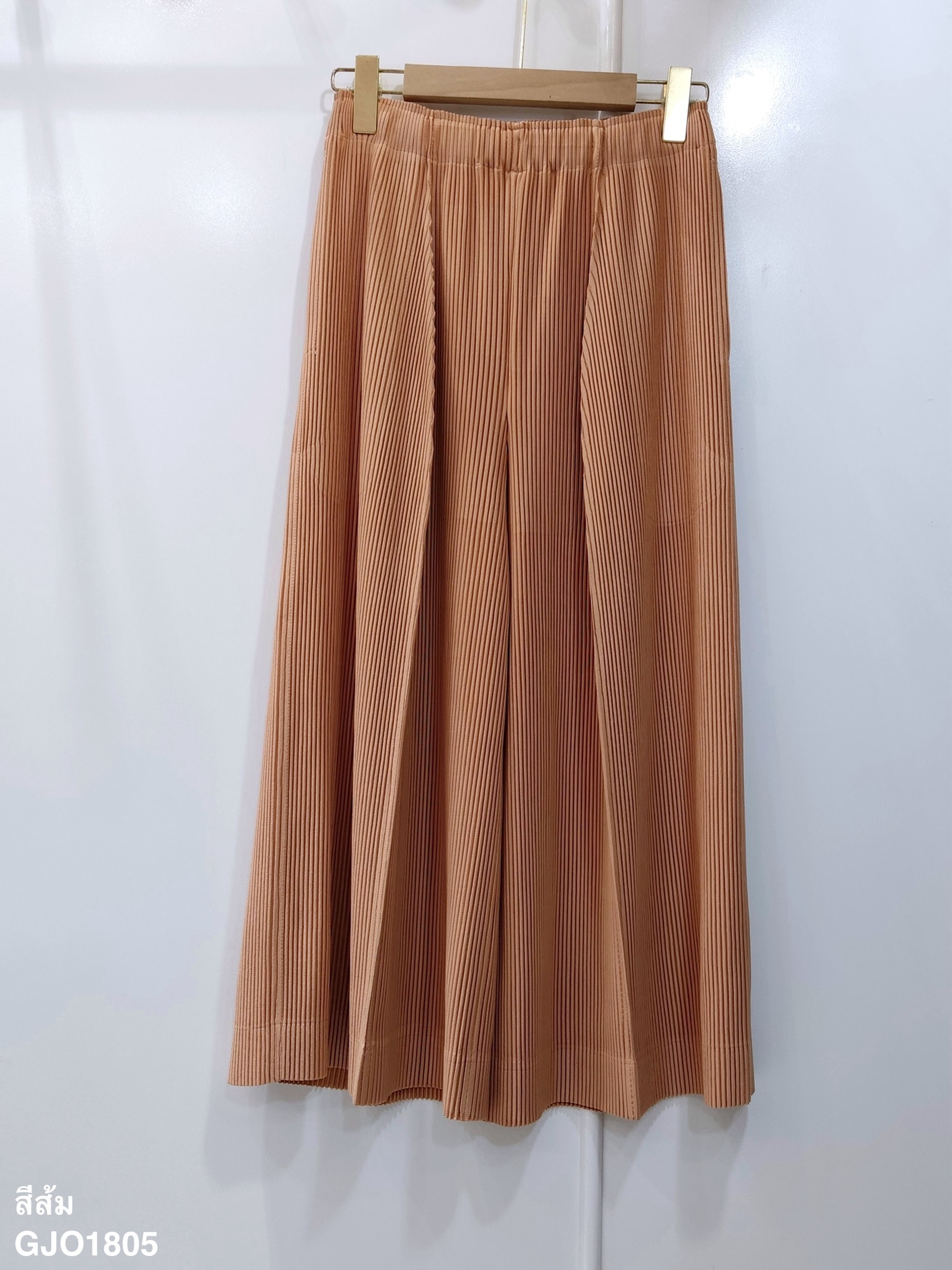 ยาว 32 นิ้ว 2MUAY รุ่น GJO1805 กางเกงพลีทคุณภาพ THICK WIDE LEG PLEATED PANTS 9 สี FREE SIZE