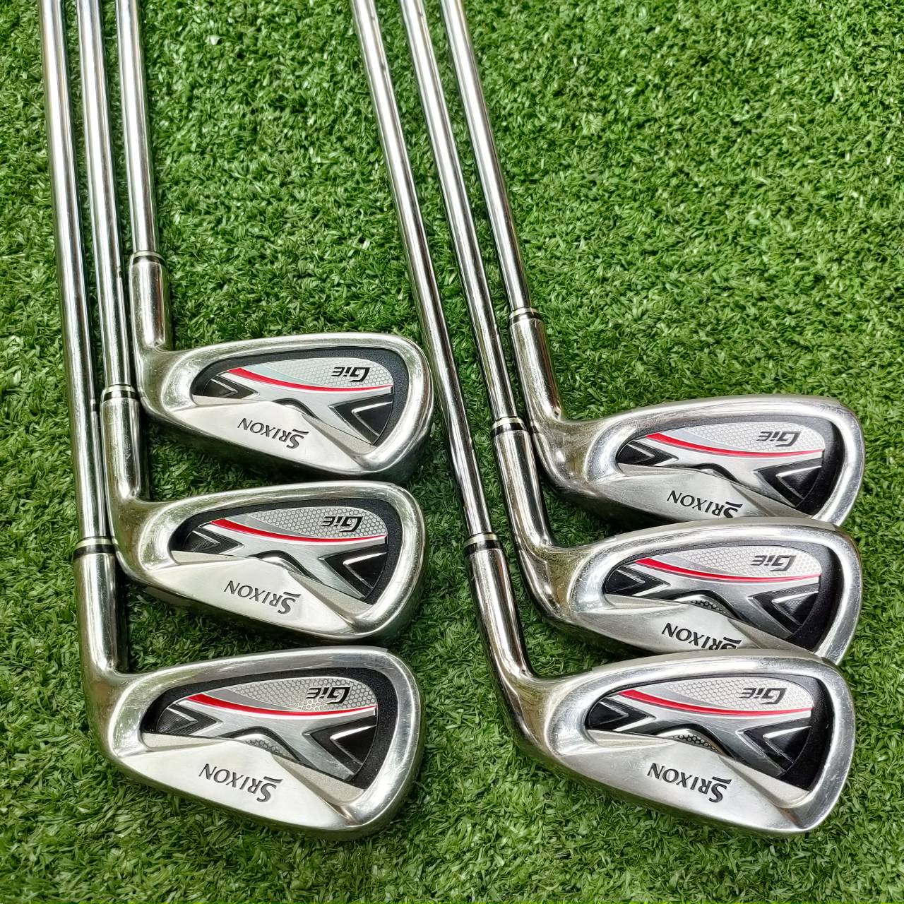 ชุดเหล็ก SRIXON GIE มีเหล็ก 5-9 เเละ PW ก้าน N.S.PRO 950 GH FLEX S เหล็กใบใหญ่ ตีง่ายมาก และช่วย เรื่องระยะอย่างมาก ก้านเหล็กเบา เพียงแค่ 95 กรัม ไม้กอล์ฟมือสอง ของแท้ BY NakaraLuxurious