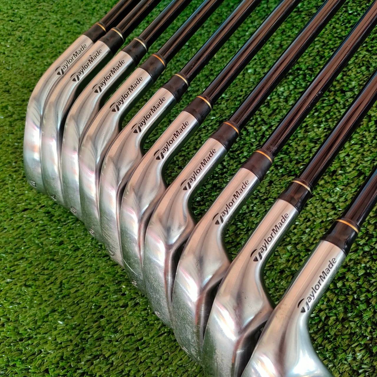ชุดเหล็ก TAYLORMADE RAC LT มีเหล็ก 3-9 เเละ PW AW SW ชุดใหญ่ ได้เหล็ก 10 ชิ้น ก้าน TAYLORMADE M.A.S.2 FLEX R
