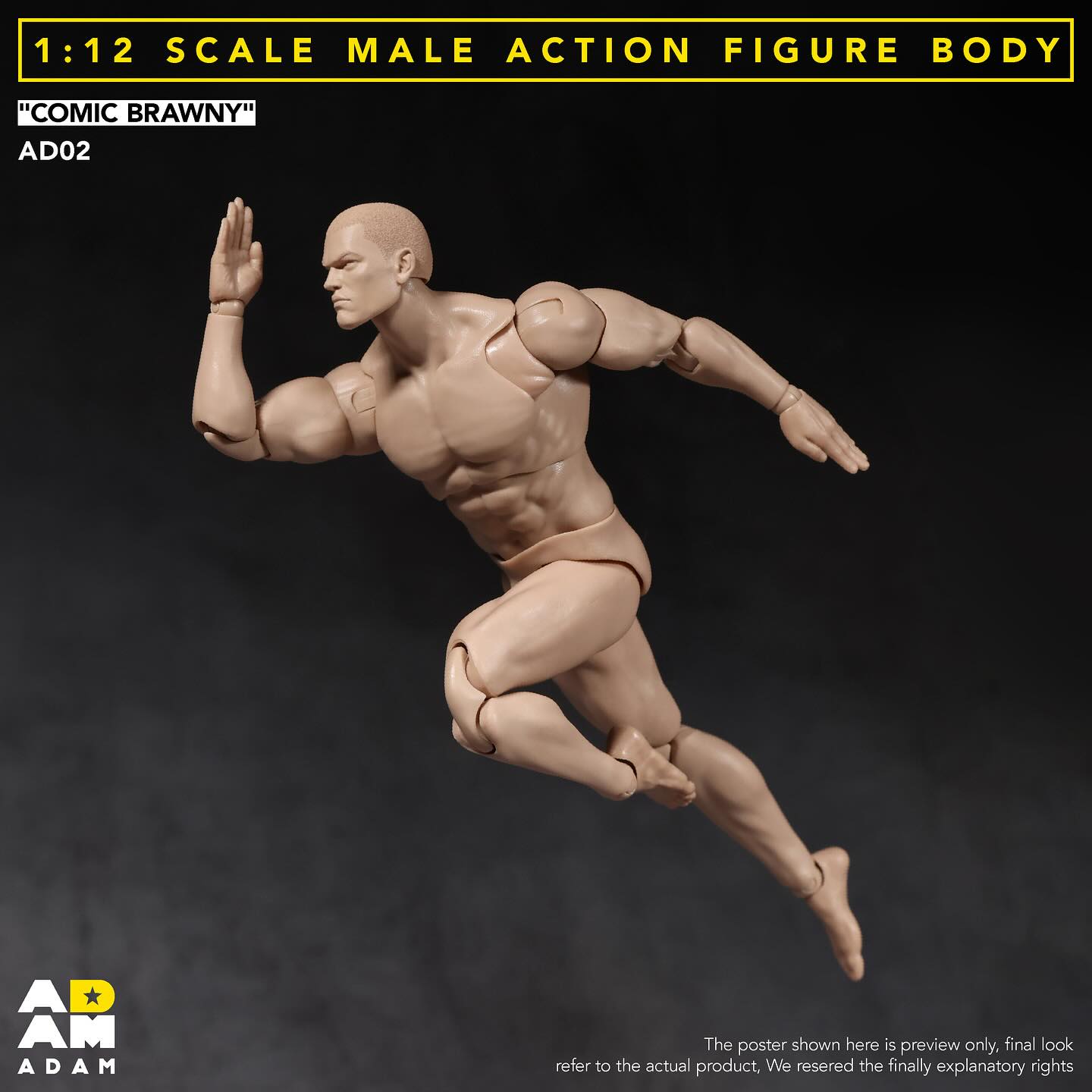 [สั่งจอง]ADAM-AD02 1/12 : COMIC SBRAWNY MALE ACTION FIGURE