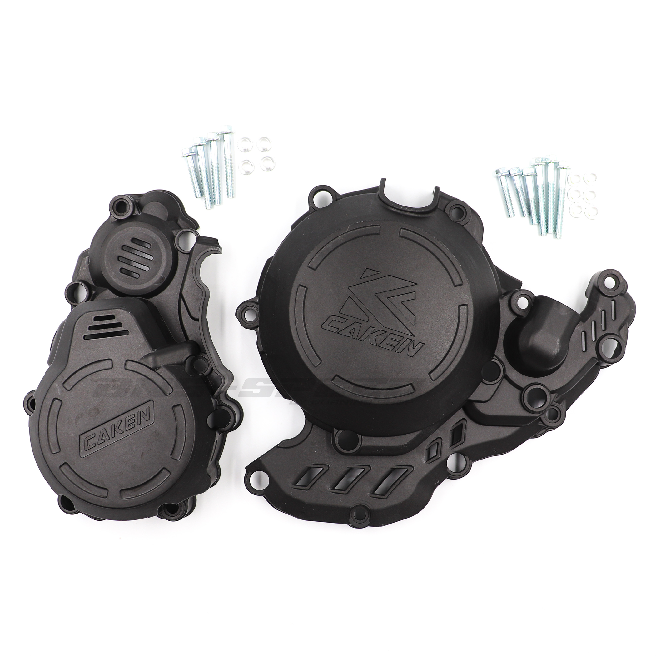 การ์ดเครื่อง Caken Clutch/Ignition Protector - สีดำ KTM/Husqvarna/Gasgas (4T) 2017-23