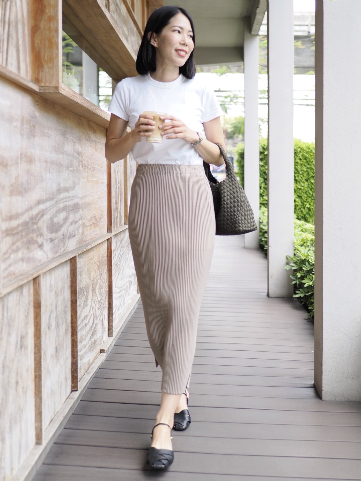ยาว33 นิ้ว เอว31นิ้ว! 2MUAY รุ่น GJO8982 กระโปรงพลีทคุณภาพ THICK PENCIL PLEATED SKIRT 14 สี FREE SIZE