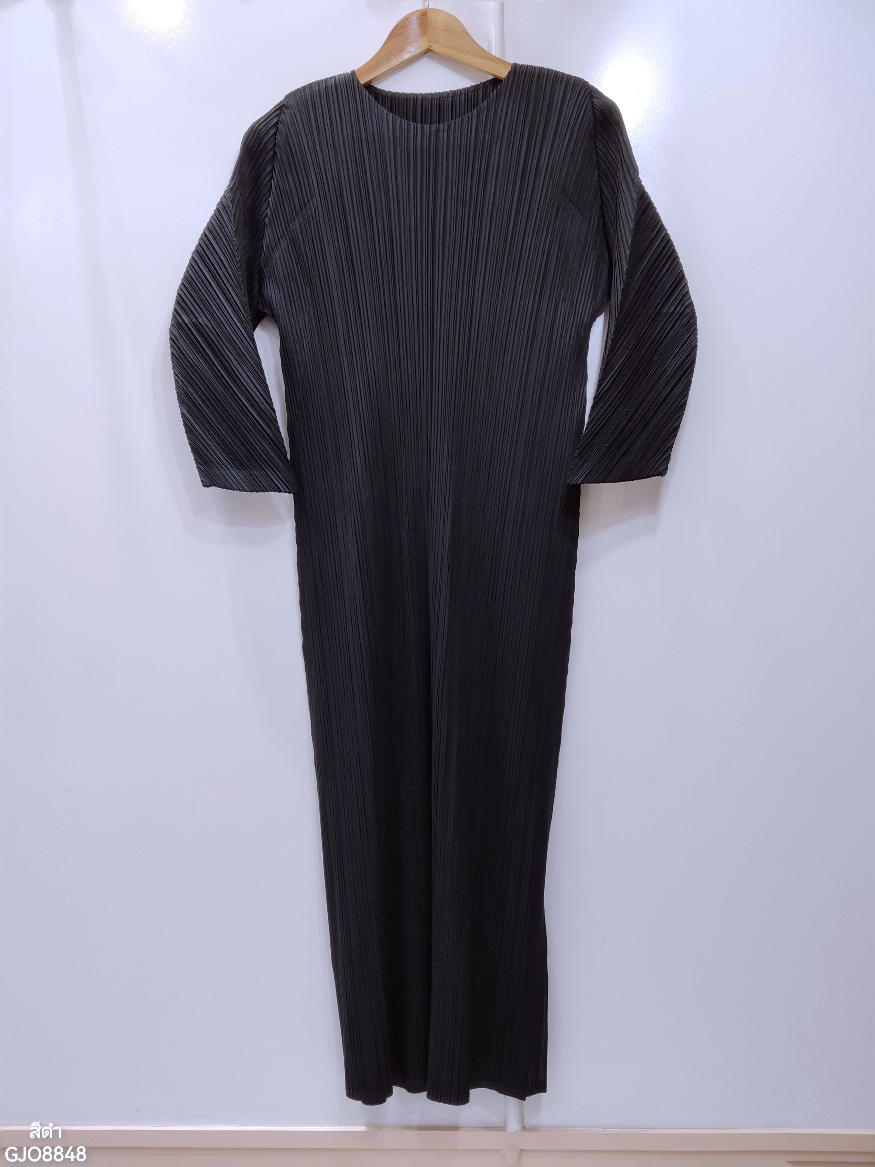 2MUAY รุ่น GJO8848 เดรสพลีทคุณภาพ LONG SLEEVE PLEATED DRESS 8 สี FREE SIZE
