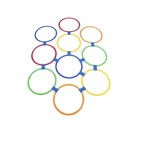 ห่วงกระโดดหรรษา1ชุด10ห่วงข้อต่อ10 รวม20ชิ้น,ของเล่นเสริมพัฒนาการ, ของเล่น , สื่อการสอน ,ของเล่นเด็กอนุบาล, พร้อมส่ง