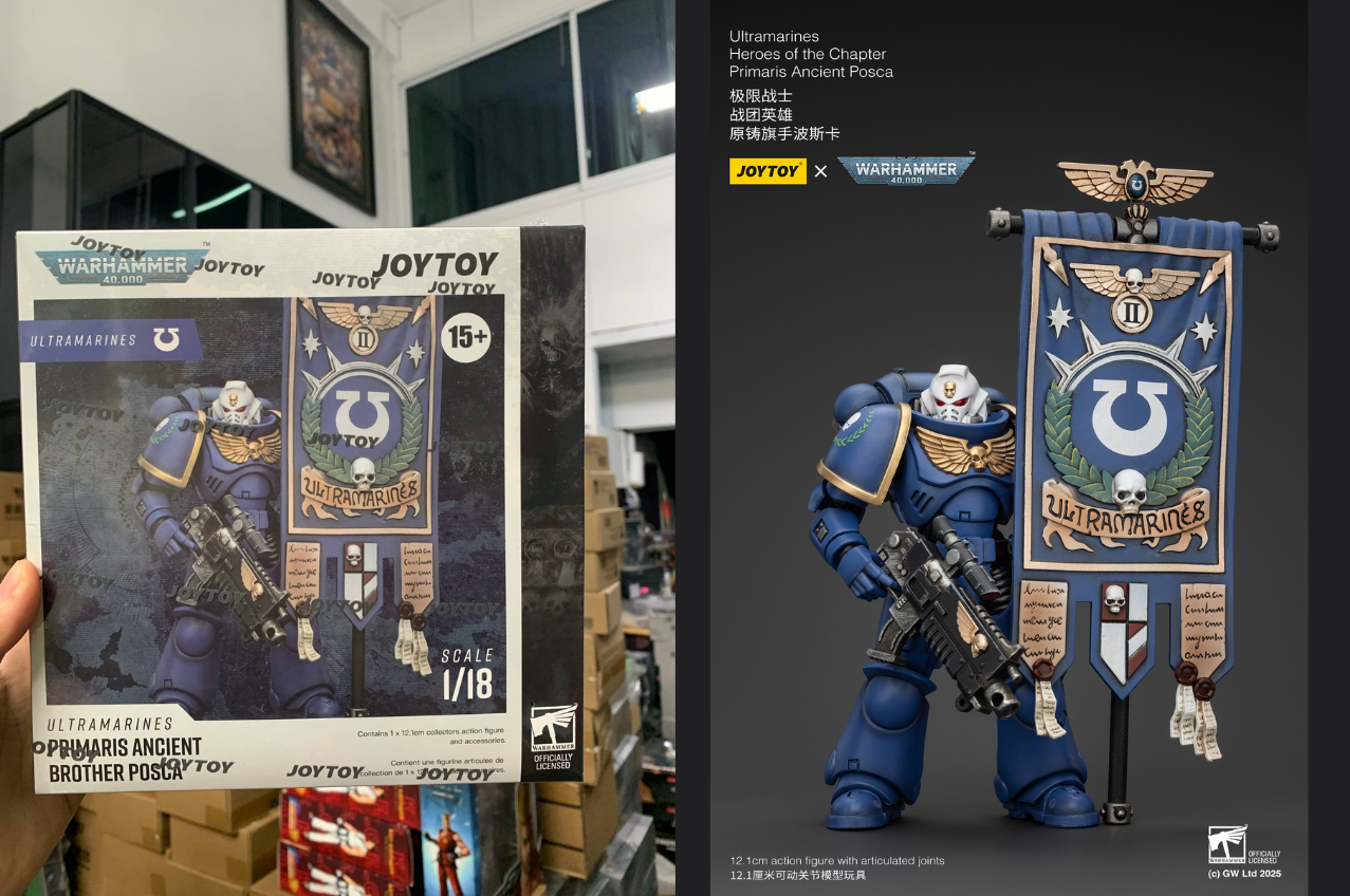 [พร้อมส่ง] Joy Toy 1/18 : Ultramarines --- Heroes of the Chapter --- - JT2498 : Primaris Ancient Posca