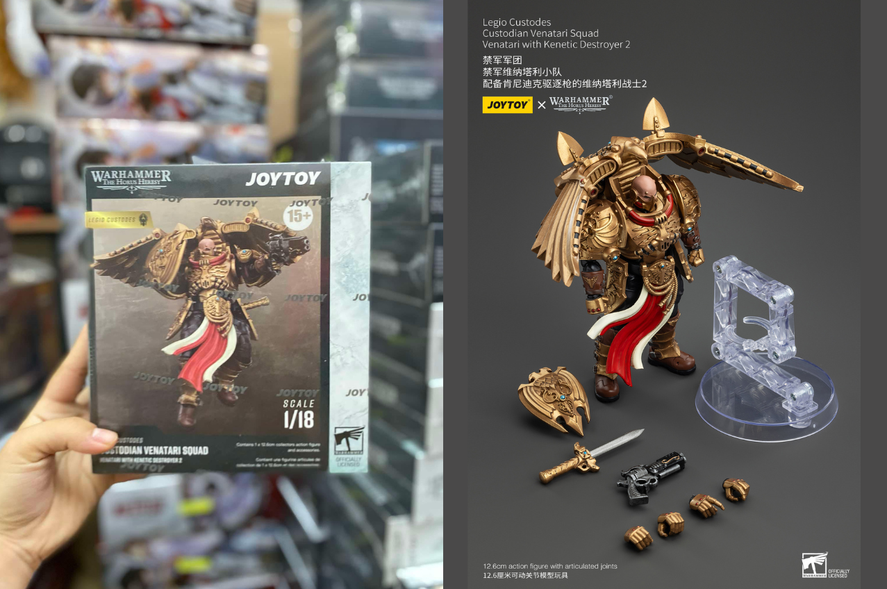 [พร้อมส่ง]Joy toy 1/18 : Legio Custodes --- Custodian Venatari Squad ----- JT00782 : with Kenetic Destroyer 2