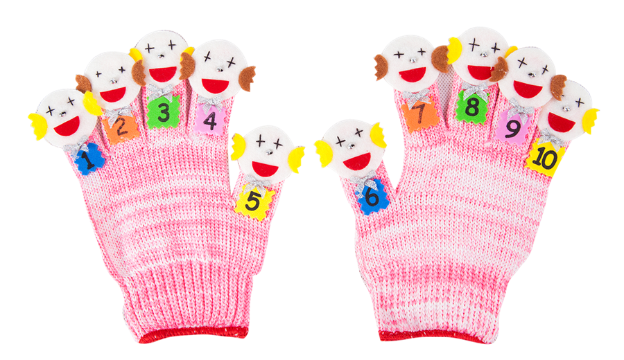 หุ่นถุงมือ นับเลข (อารบิค) ของเล่นเสริมพัฒนาการ ,ของเล่นเสริมทักษะ,ของเล่นเด็ก, สื่อการสอนอนุบาล