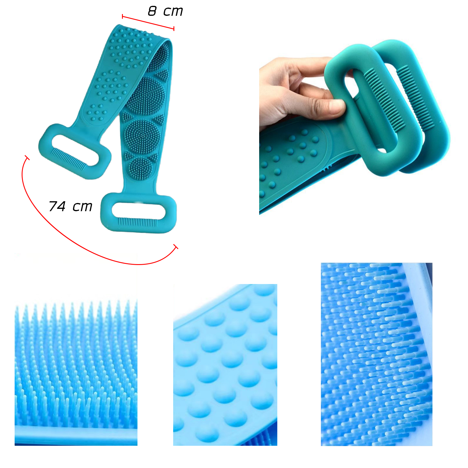 สายขัดหลังอาบน้ำ ซิลิโคน มีให้เลือก 4สี เนื้อสัมผัสนุ่ม ไม่ทำลายผิว