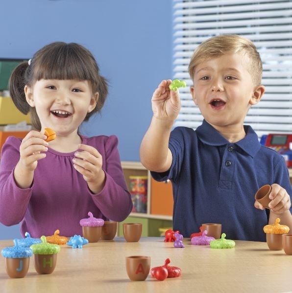 ชุดเรียนรู้อักษรภาษาอังกฤษ พร้อมโมเดลทรงผลลูกโอ้ก 78 ชิ้น , ภาษาอังกฤษ , บล็อกของเล่น , พร้อมส่ง