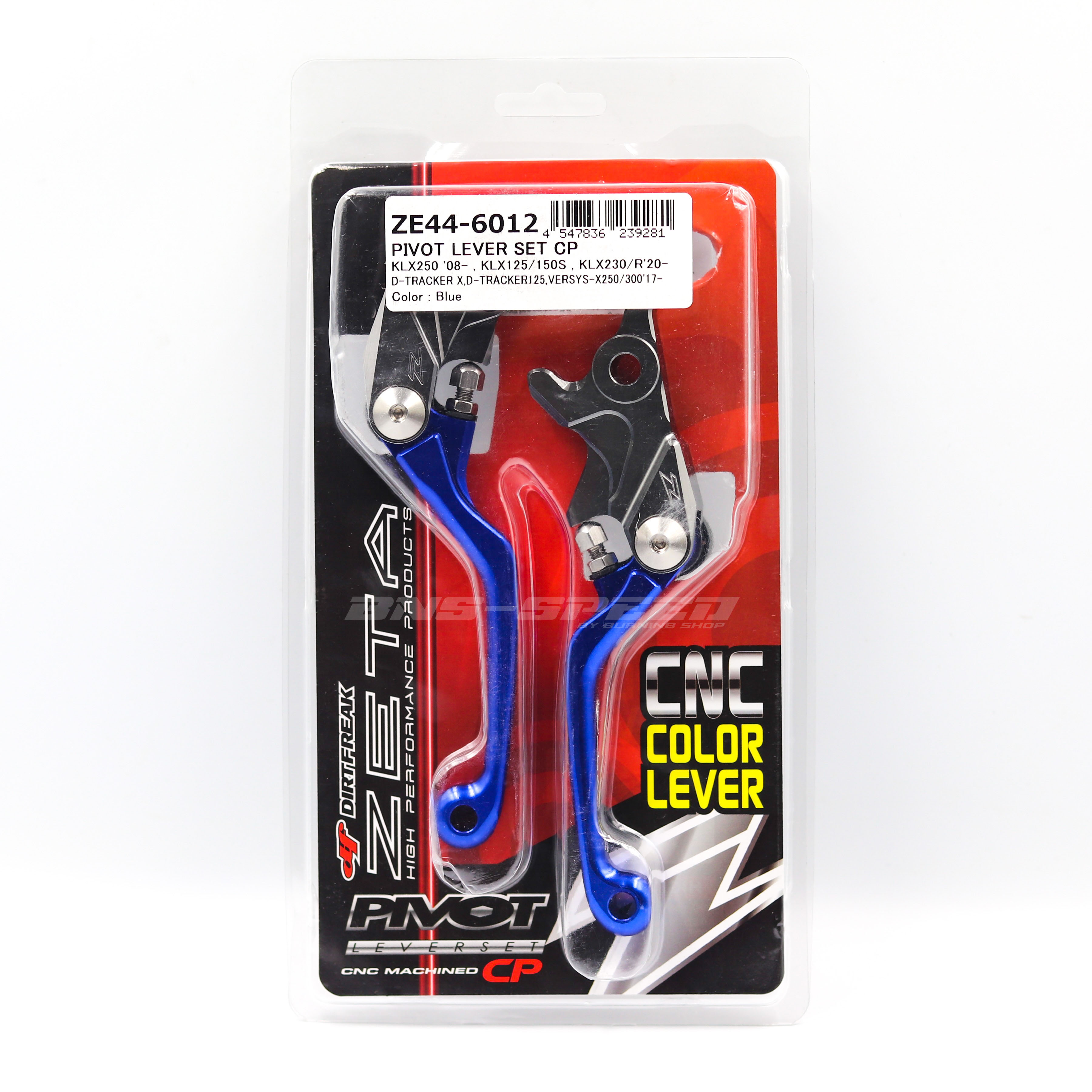 มือเบรค/คลัทต์ Zeta Pivot Lever Set CP Blue - KLX125/150/230/250 