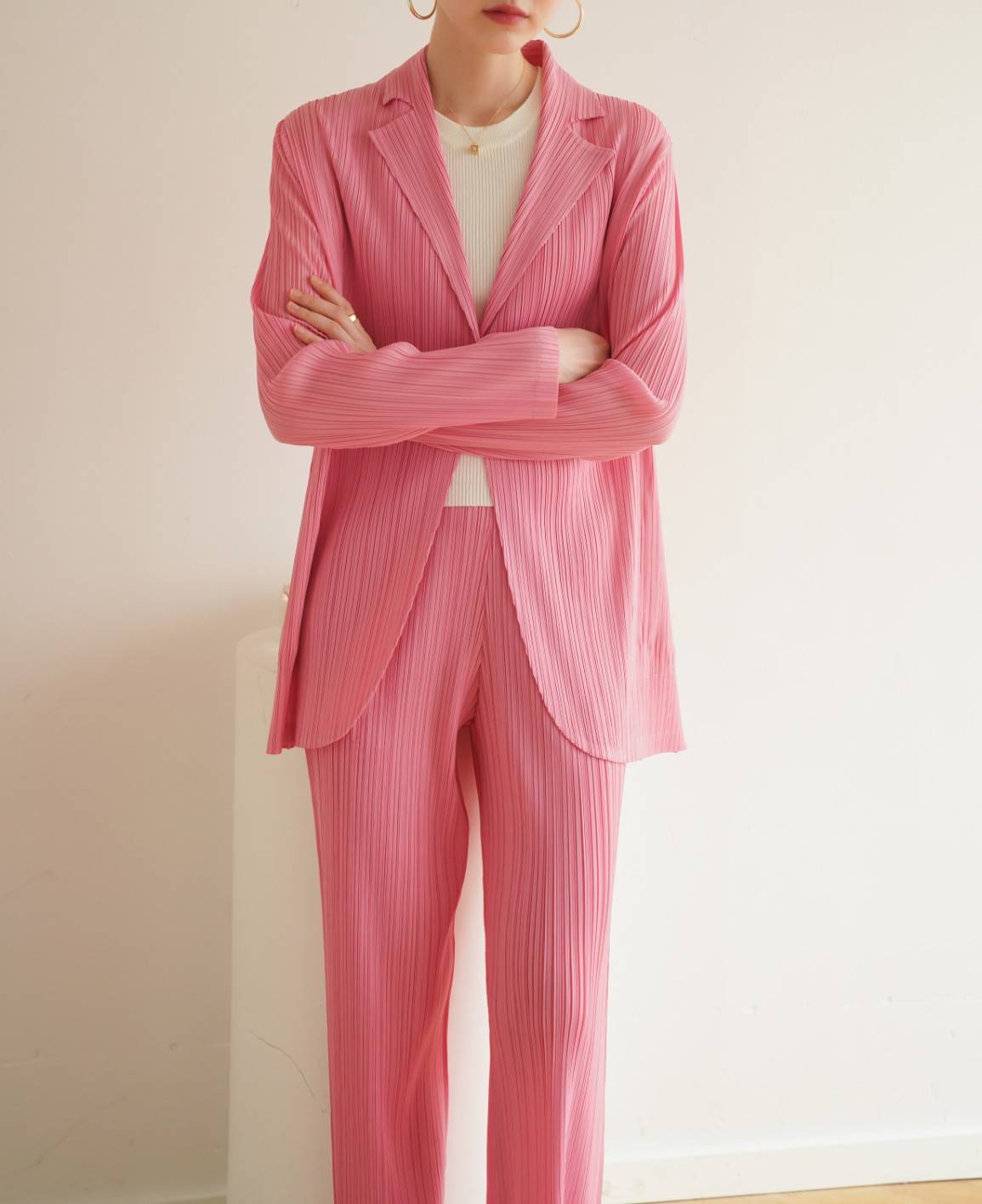 2MUAY รุ่น GJO7221 เสื้อคลุมผู้หญิง เสื้อคลุมพลีทคุณภาพ 7สี FREE SIZE COLLAR BUTTON FRONT PLEAT CARDIGAN