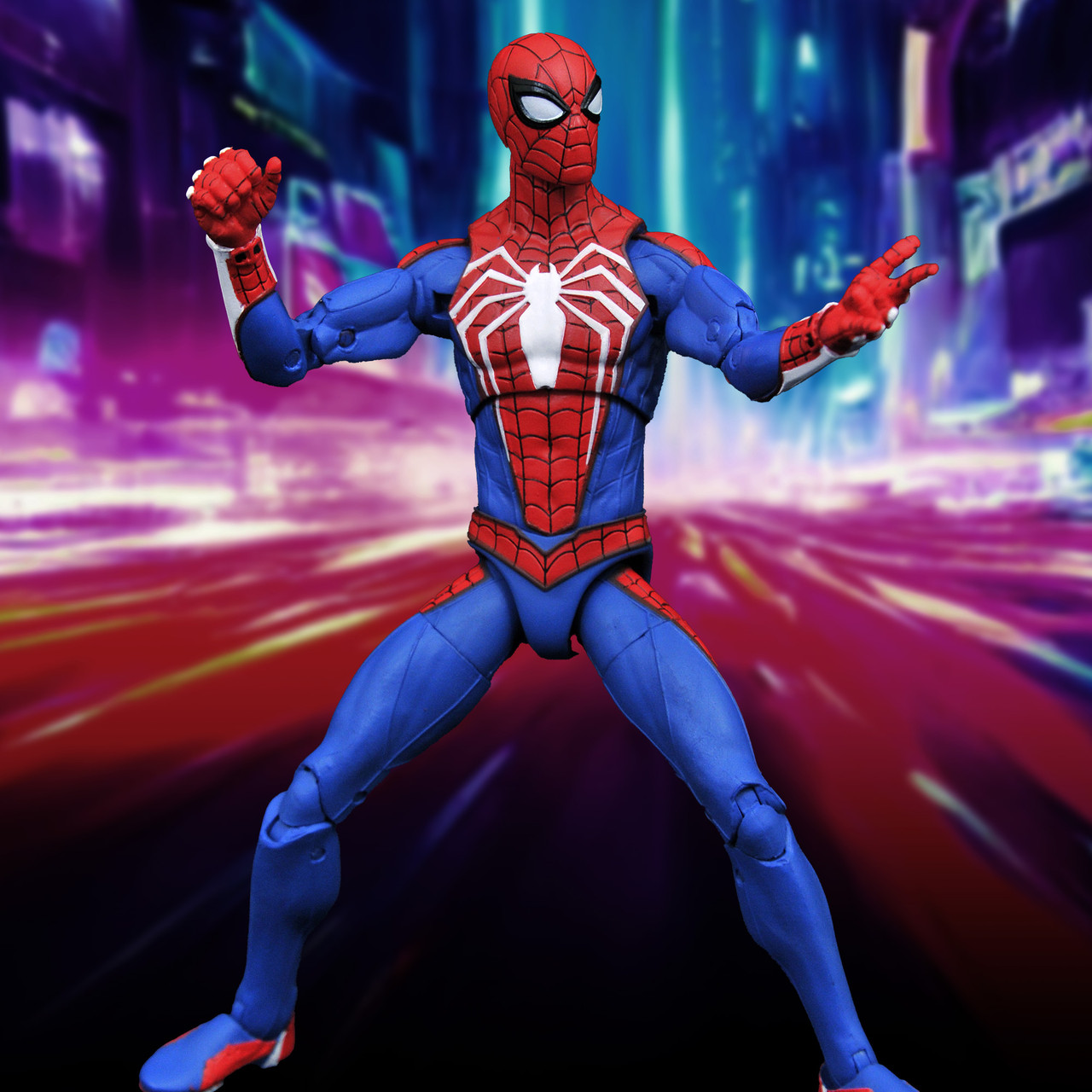 [พร้อมส่ง] Diamond select toys 7" : SPIDER MAN PS4 Advanced Suit [Reissue]