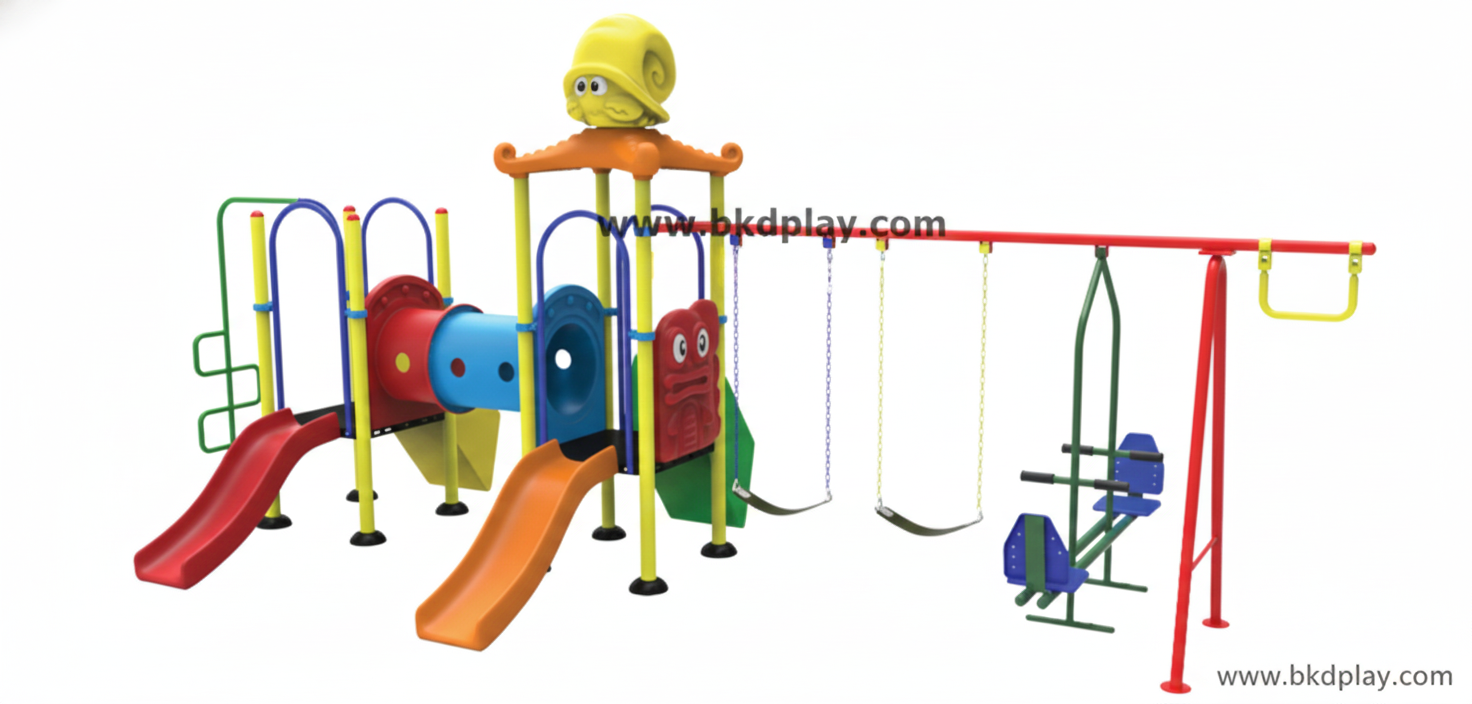 ชุดหอปลาหมึก+ปีนป่าย+ท่อลอด+ชิงช้าผสม เครื่องเล่นสนาม กลางแจ้ง เหล็ก, สไลเดอร์,ของเล่น สนามเด็กเล่น สั่งผลิต 10-20 วัน ขนาด: 280 x 750 x 250 CM.