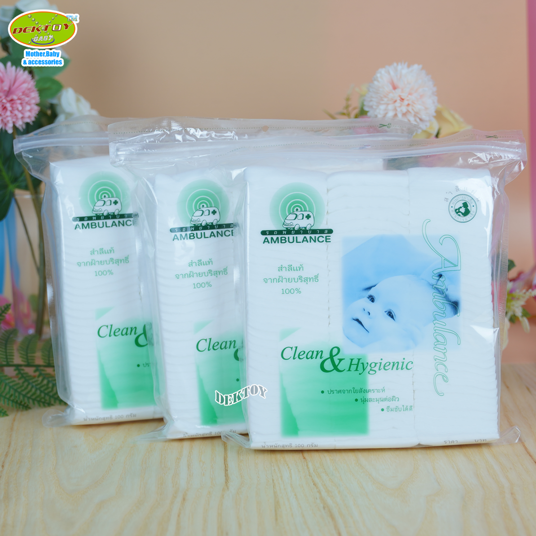 Ambulance รถพยาบาล สำลีแผ่นรถพยาบาล 100กรัม