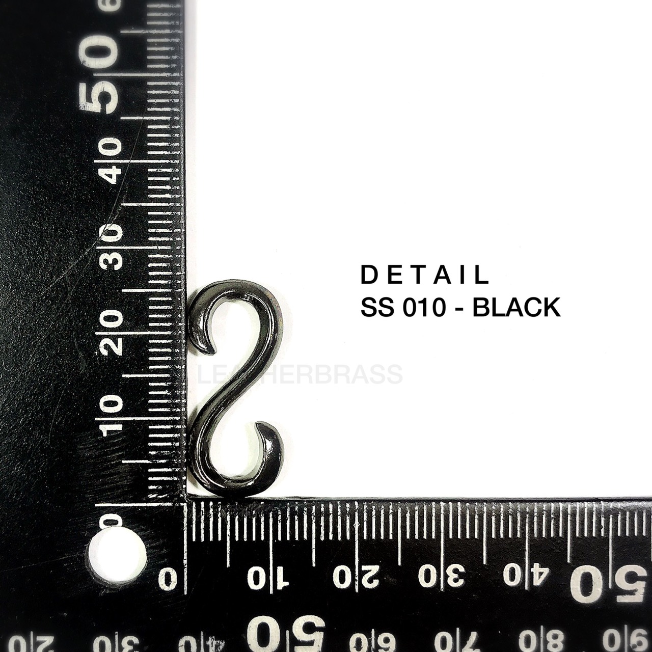 SS010-ฺBK ตะขอเอส สีดำเงา ตะขอสร้อยข้อมือ อะไหล่เครืองประดับ อะไหล่สเตนเลส leatherbrass สำเนา**ราคาต่อชิ้น**