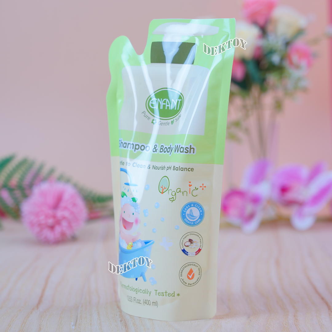 Enfant อองฟองต์แชมพูและครีมอาบน้ำORGANIC SHAMPOO & BODYWASH ใช้ได้ตั้งแต่แรกเกิด 500มล.