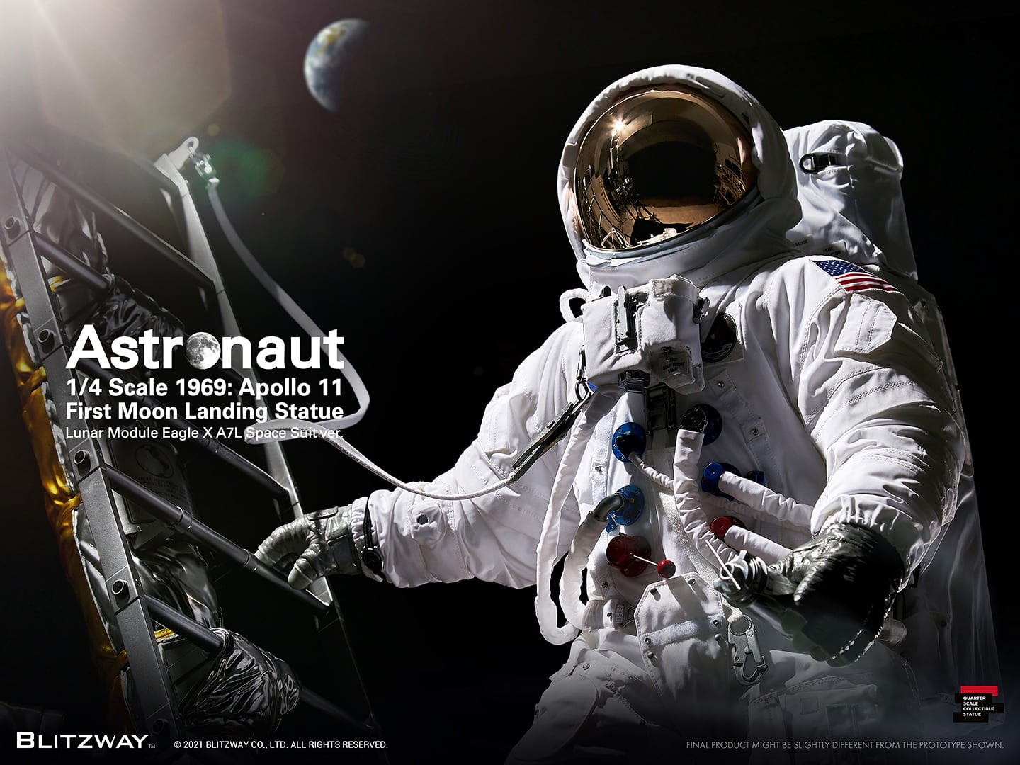 [สั่งจอง]BLITZWAY BW-SS-21101 1/4 : Astronaut Apollo 11