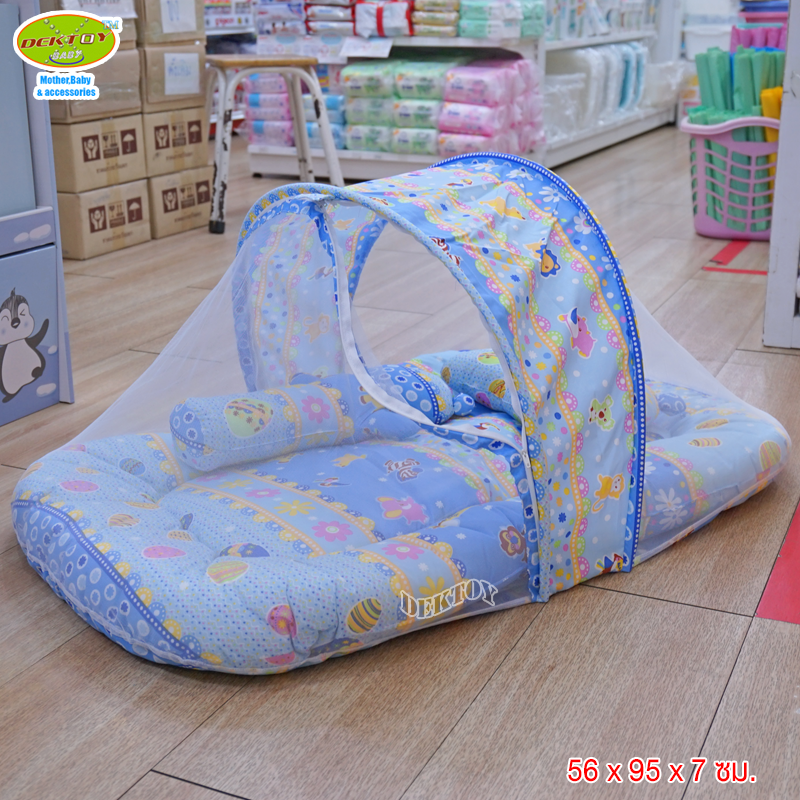 ที่นอนเด็กพร้อมมุ้งขนาดเล็ก