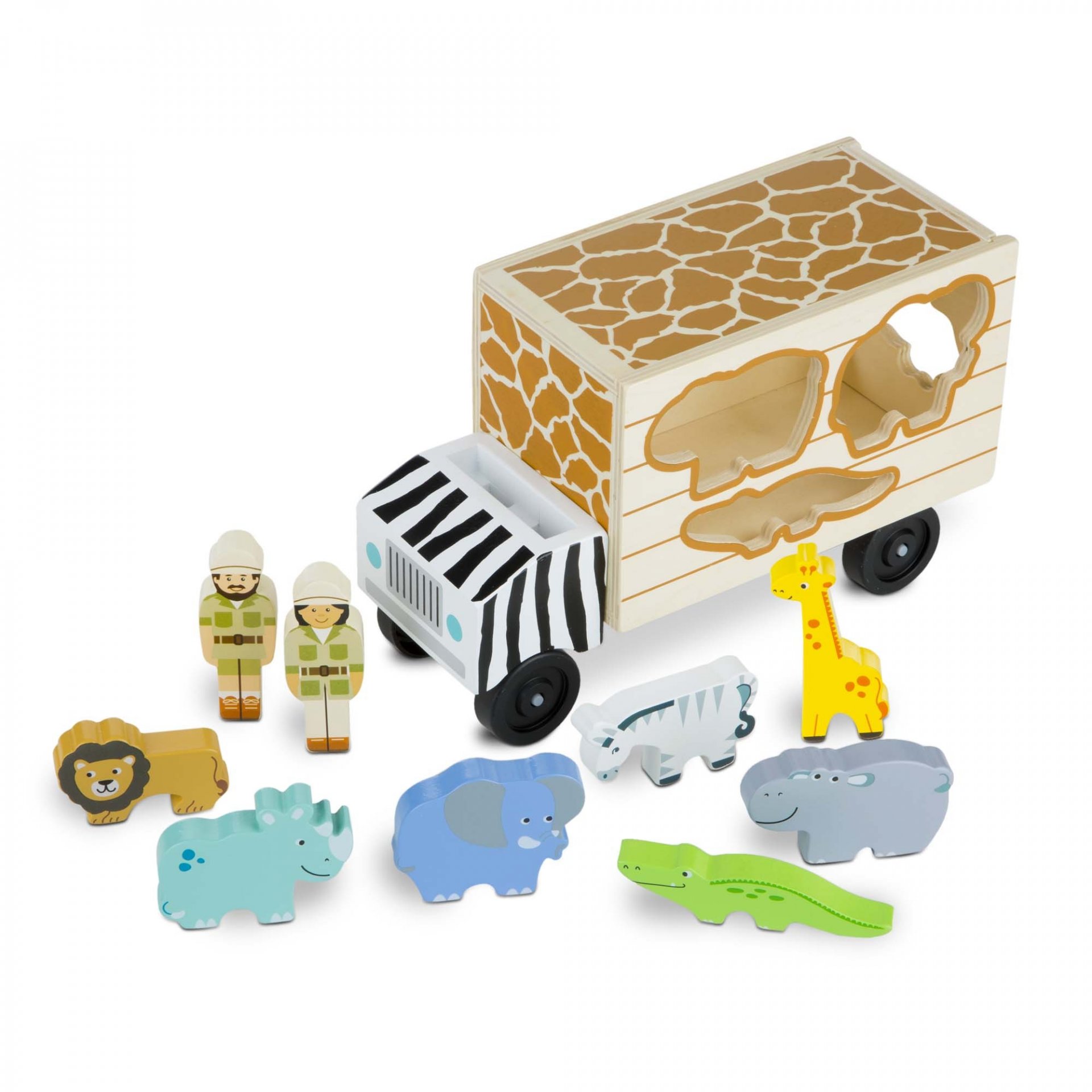 บล็อกหยอดรูปสัตว์ Melissa & Doug Animal Rescue Shape Sorting Truck รุ่น 5180 ของเล่นเสริมพัฒนาการเด็ก