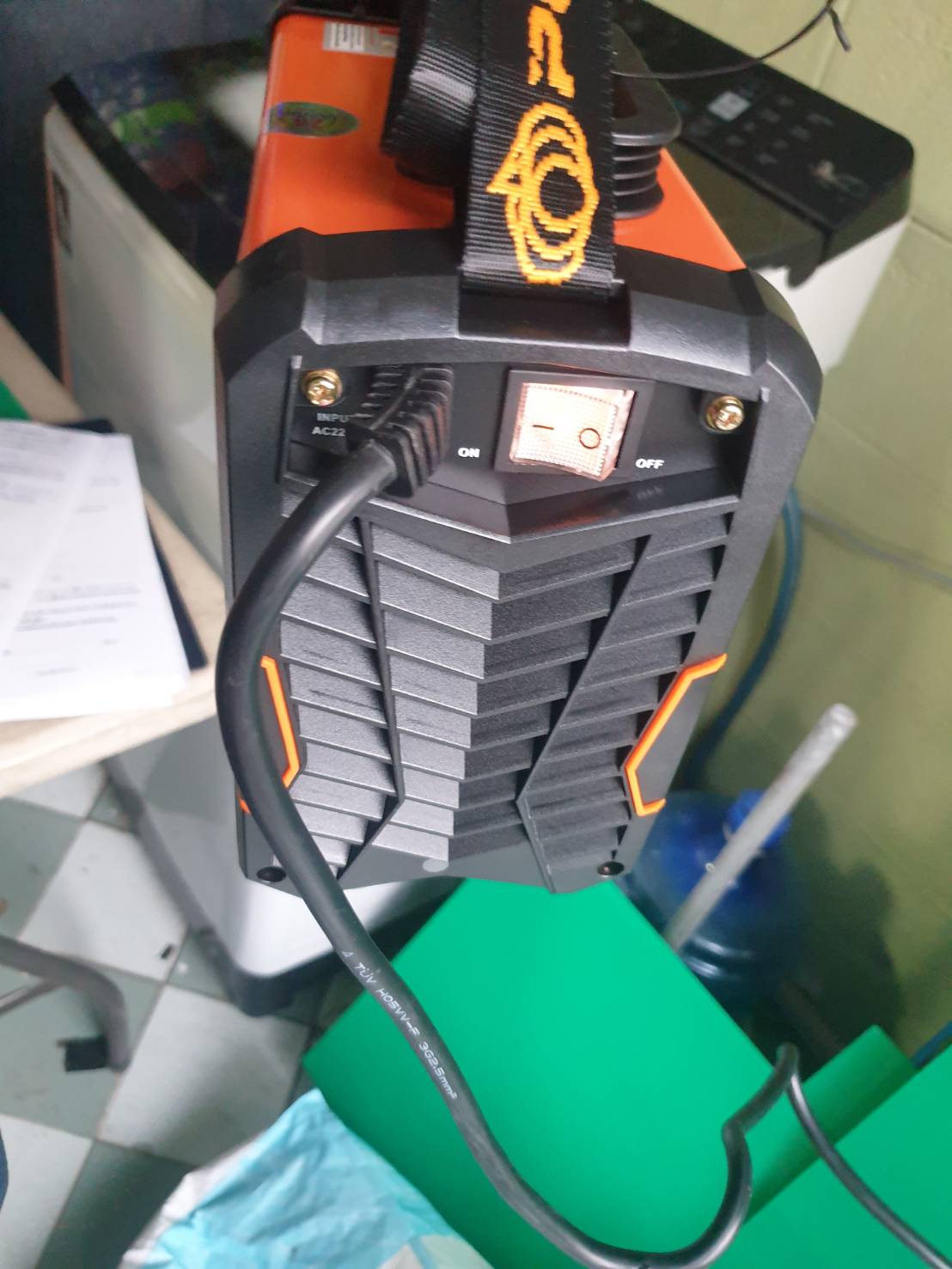 เครื่องเชื่อม PUMPKIN รุ่น PTT-SP160A#17906 ขนาด 160 แอมป์ สีส้ม - ดำ สภาพใหม่