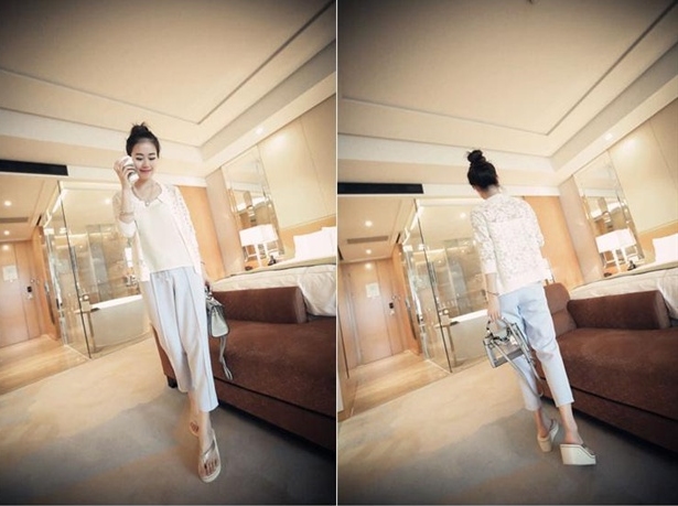 เสื้อคลุมแฟชั่น แขนสามส่วน สีขาว สีชมพู น่ารักๆๆ