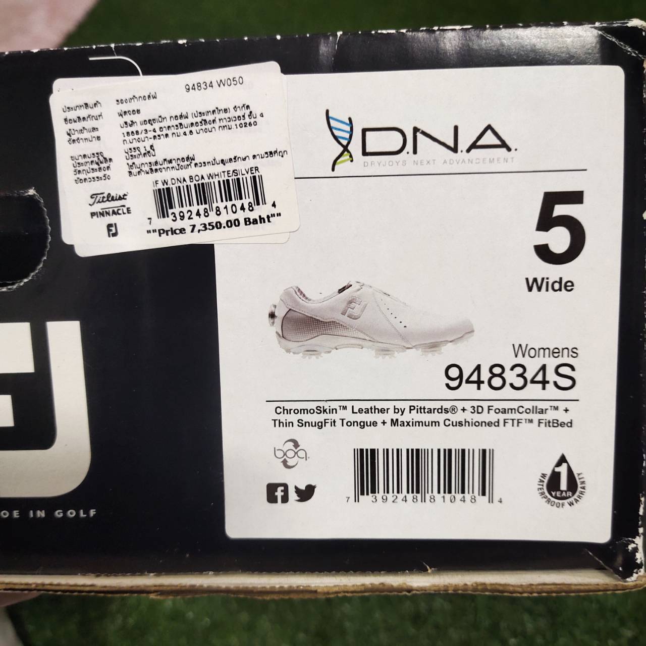 รองเท้ากอล์ฟผู้หญิง FOOTJOY DNA มือสอง สภาพดี พร้อมกล่องเดิมค่ะ