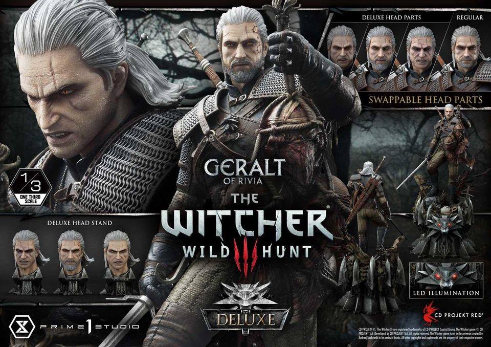 [สั่งจอง]Prime 1 Studio MMW3-01DX 1/3 scale Geralt of Rivia (The Witcher 3) Deluxe Version
