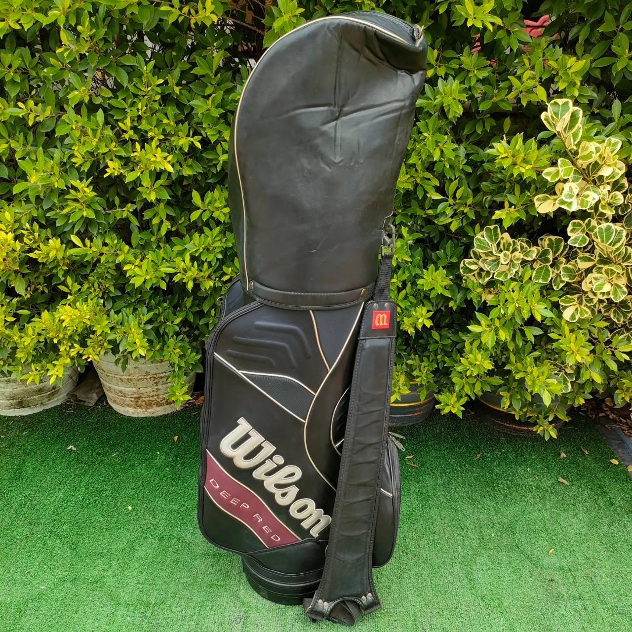 ถุงกอล์ฟ WILSON DEEP RED มือสอง ถุง TOUR สภาพสวย พร้อมใช้ ใบใหญ่ เป็นถุงแข่งของ โปร WILSON มือสอง ของแท้ BY NakaraLuxurious