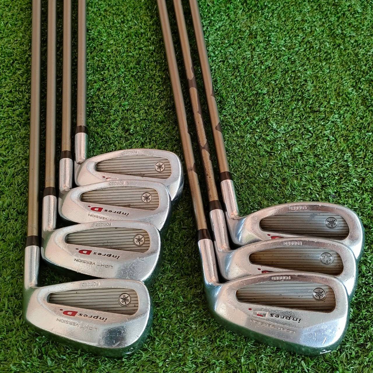 ** ไม้กอล์ฟสำหรับผู้หญิง ** ชุดเหล็ก YAMAHA INPRES D. มีเหล็ก 6-9 เเละ PW AW SW ก้าน YAMAHA INPRES D FLEX L เหล็ก FORGED แท้ๆ ลอย FORGED ไม้กอล์ฟมือสอง ของแท้ BY NakaraLuxurious