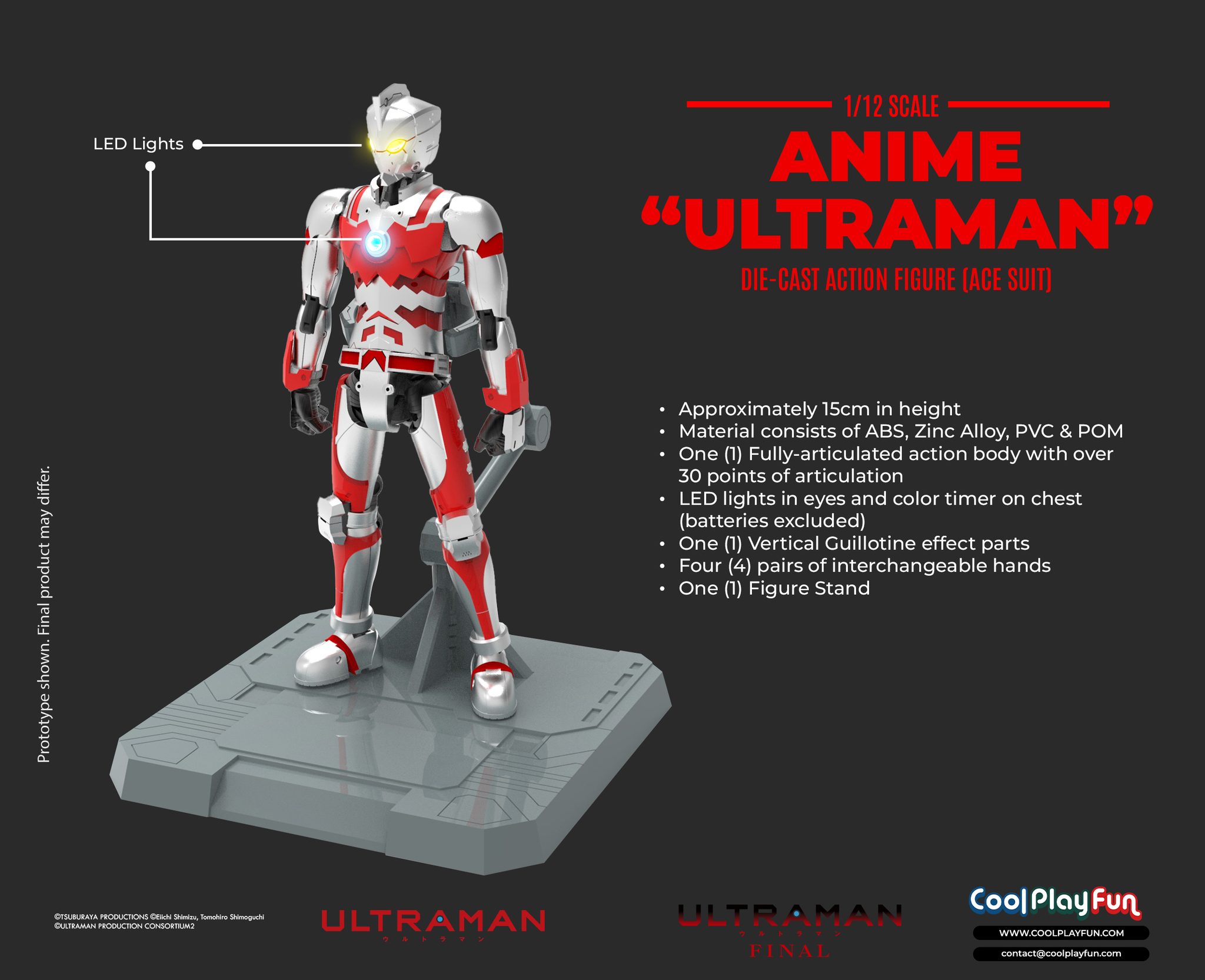 [สั่งจอง]Cool Play Fun 1/12 : Ultraman Die-cast Action Figure