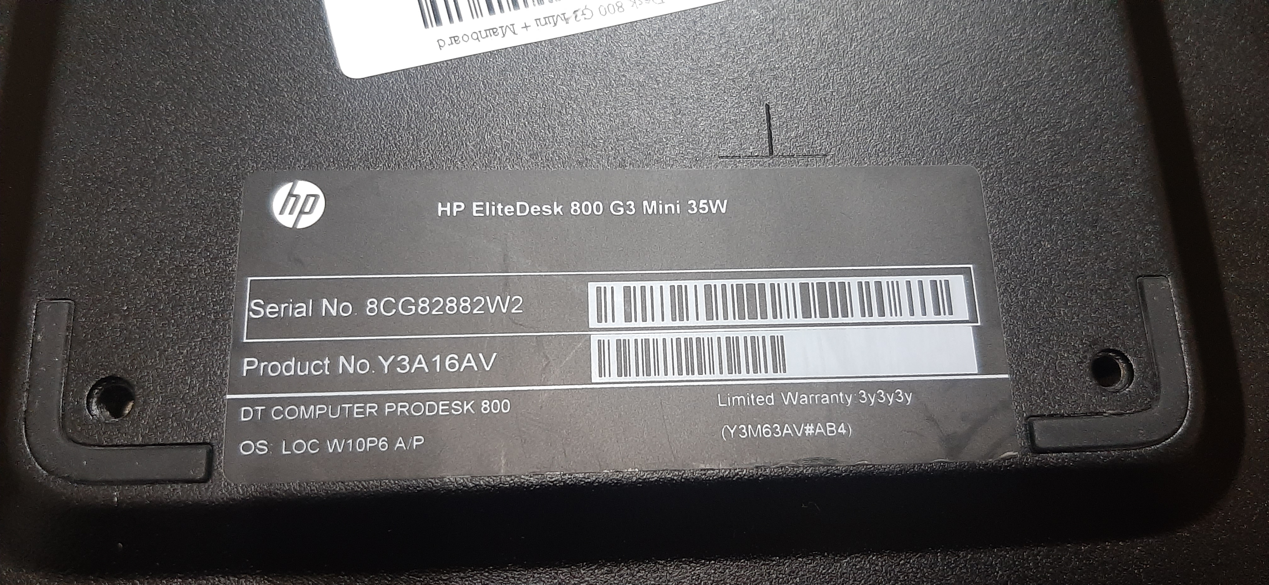 PC Mini มือสอง ประกันร้าน HP EliteDesk 800 G3 Mini + Adapter มี cpu i7-7700T เอาไปใส่ แรม hdd ใช้ได้เลย