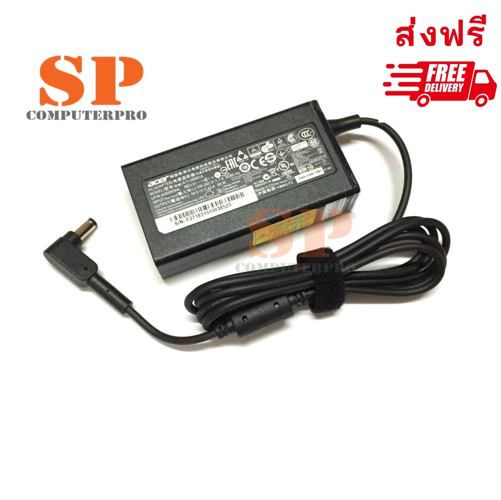 ACER Adapter อะแดปเตอร์ ของแท้ ACER ASPIRE E14 E5-473 E15 E5-573 F15 F5-573G 19V 3.42A หัว 5.5*1.7MM ดีไซน์ แบบใหม่
