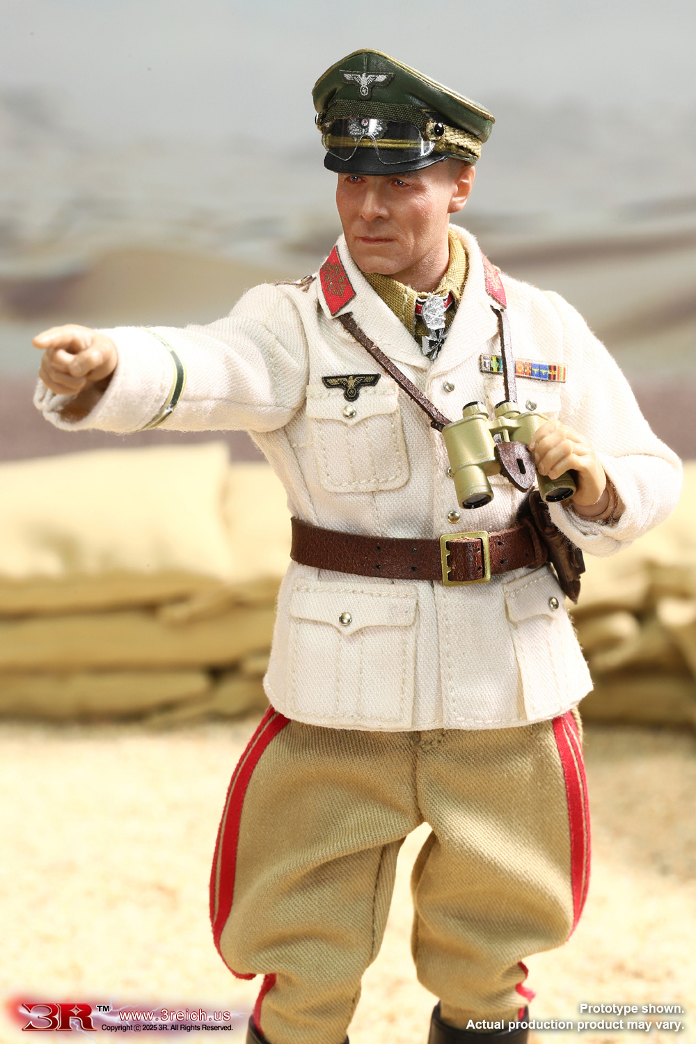 [สั่งจอง] 3R TG80004 1/12 : Mini Reich Series - General Field Marshal of German Afrika Korps - Erwin Rommel, The Desert Fox