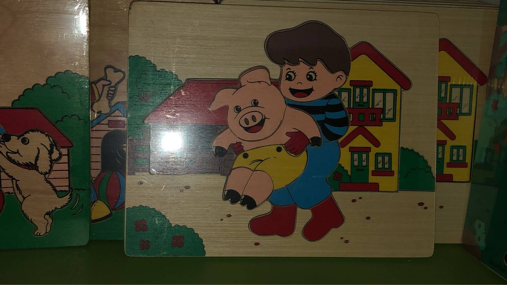 ภาพตัดต่อใหญ่ ลูกหมูเป่าแตร, ของเล่น, ของเล่นเด็ก, จิ๊กซอว์, ตัวต่อ, ของเล่นไม้, ของเล่นเสริมพัฒนาการ, ของเล่นเด็กอนุบาล