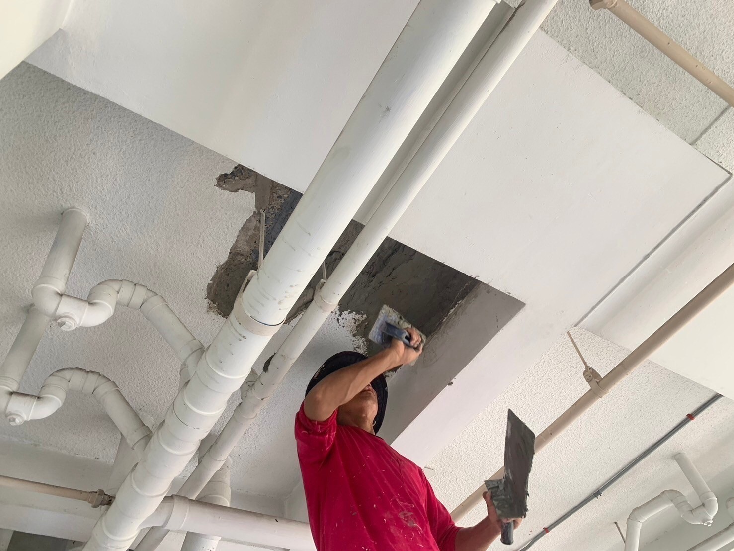 งานซ่อมโครงสร้างเสา หอพักพยาบาลบางระมาด รพ.ศิริราช